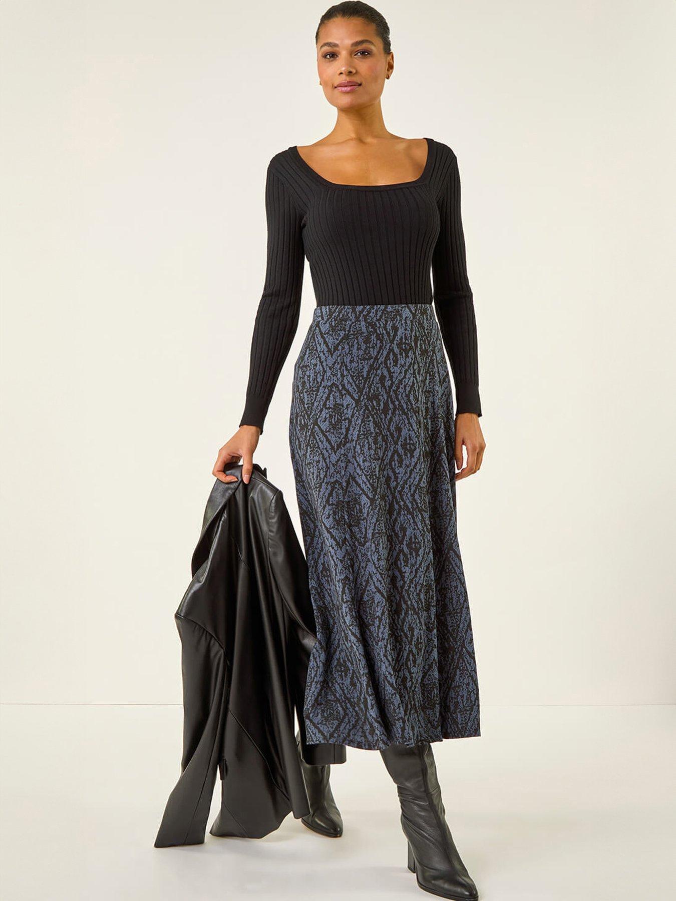roman-abstract-diamond-print-midi-skirtback
