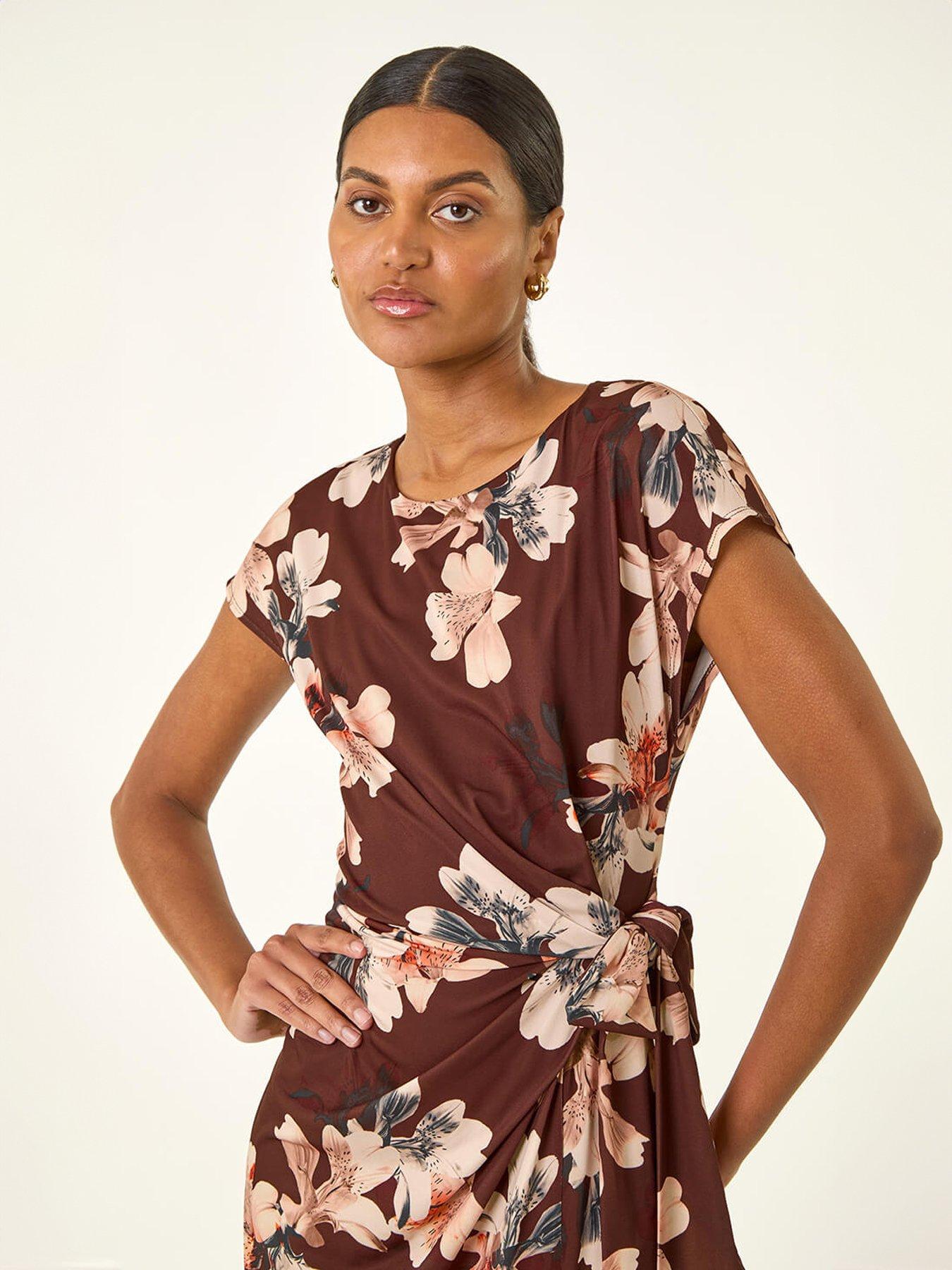 roman-floral-twist-stretch-dressoutfit
