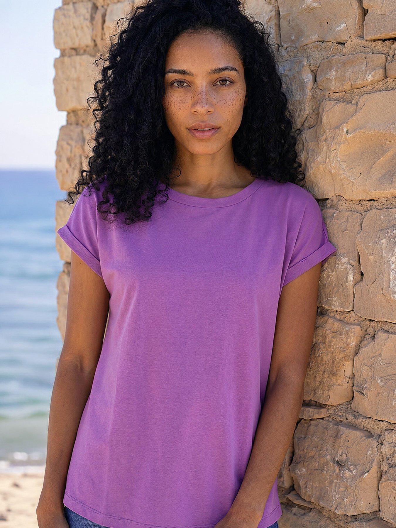 Image 1 of 5 of Roman Plain Stretch Cotton Jersey T-shirt
