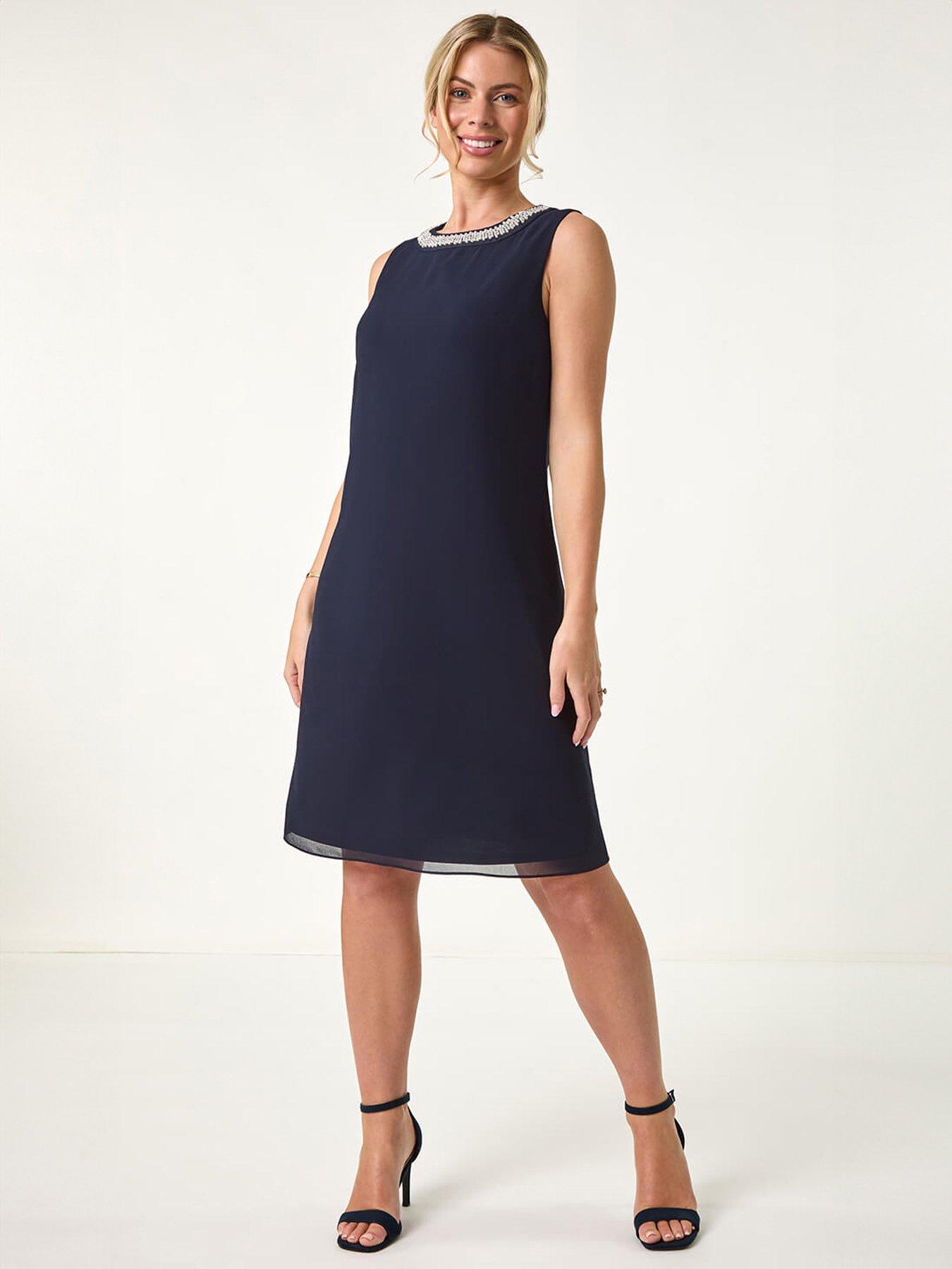 roman-petite-2-in-1-neck-trim-shift-dressfront