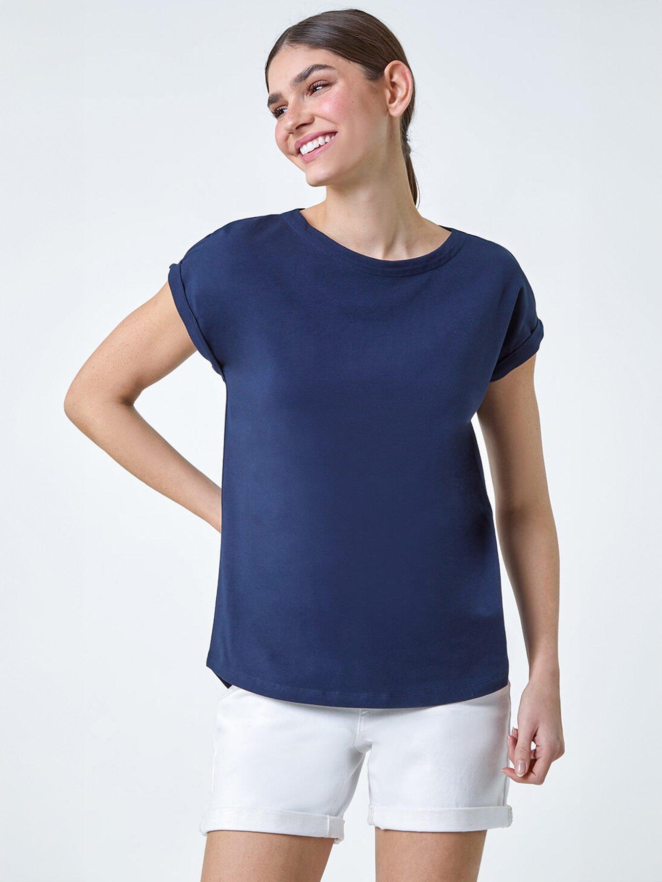 Roman Plain Stretch Cotton Jersey T-shirt