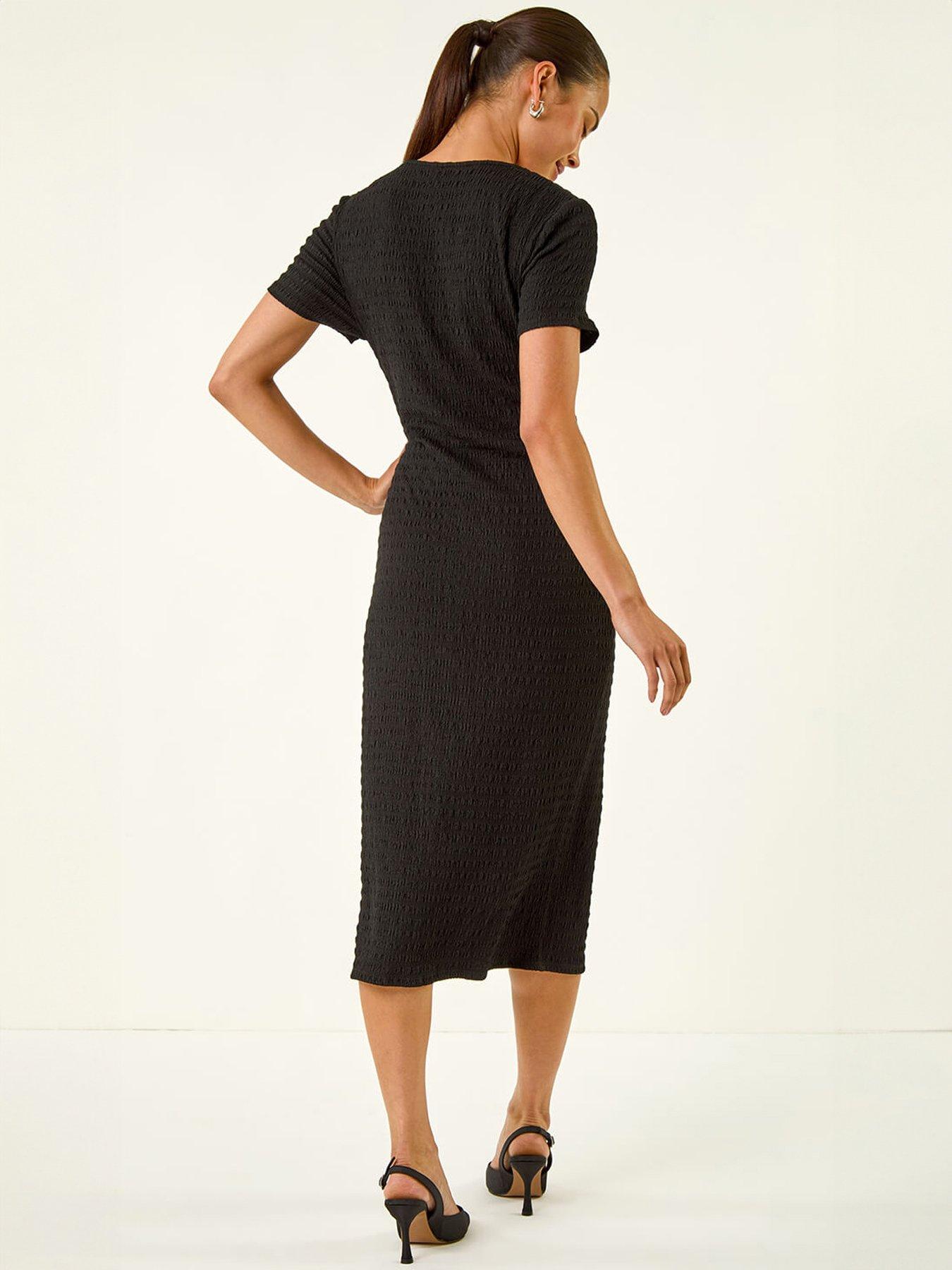 roman-petite-textured-twist-midi-dressstillFront