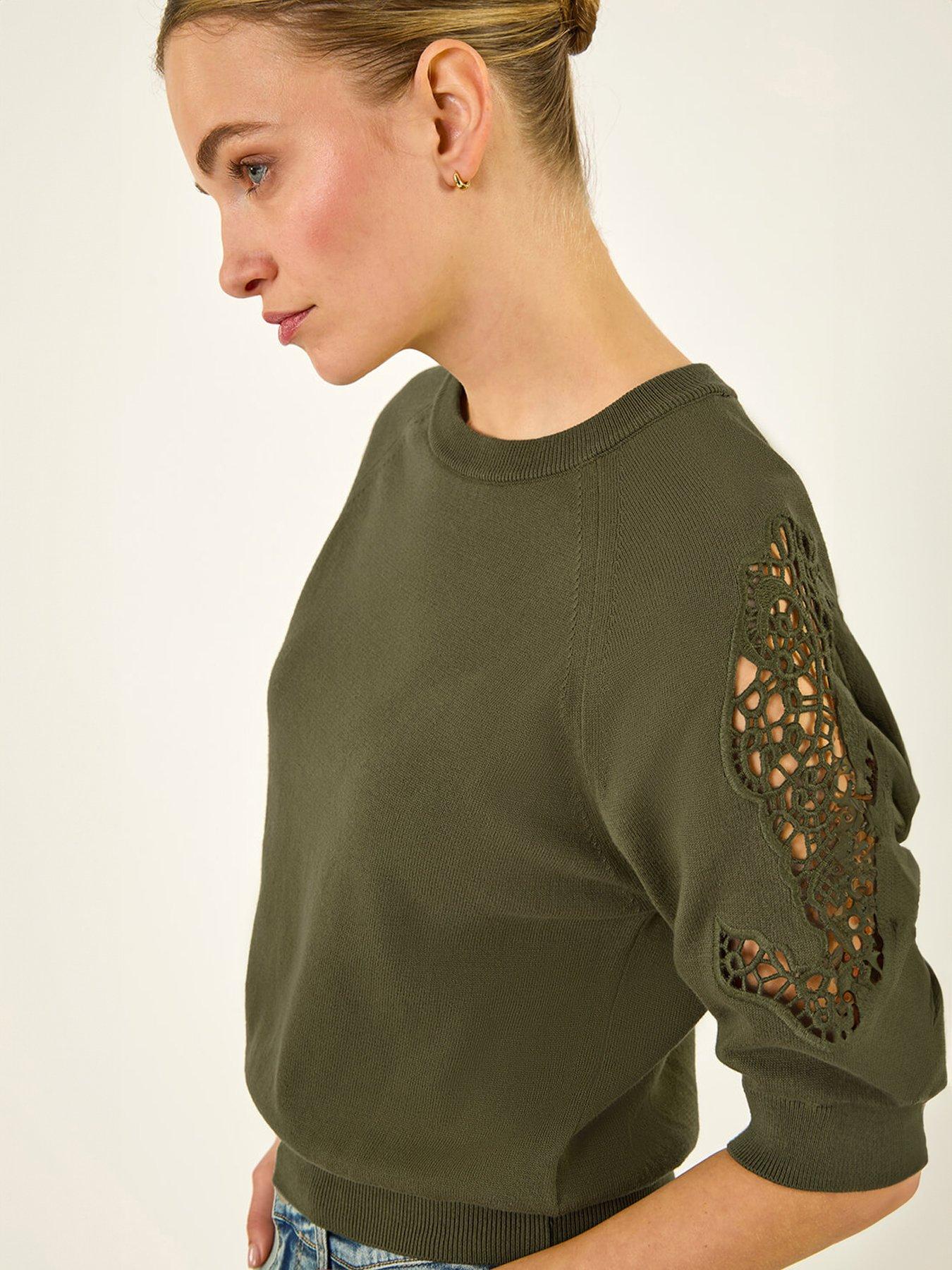 roman-dusk-crochet-sleeve-knit-topoutfit