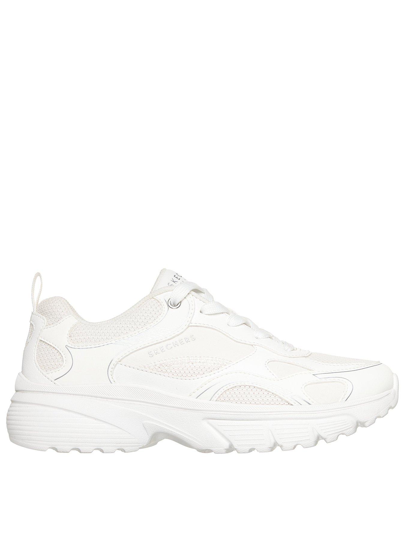 Skechers Womens E'Clypse Lite Lunar Walks Memory Foam Trainers - Off White
