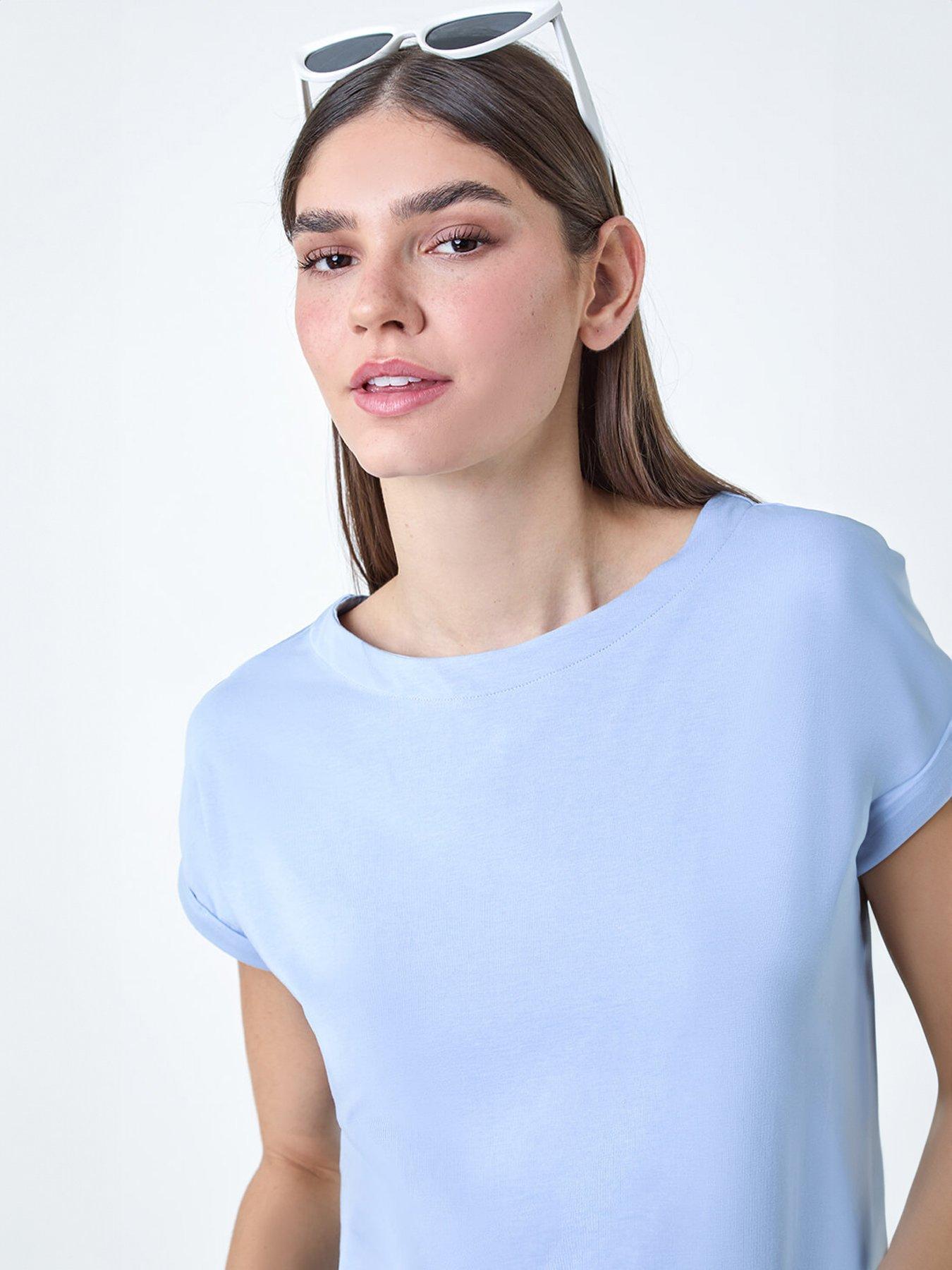Image 4 of 5 of Roman Plain Stretch Cotton Jersey T-shirt