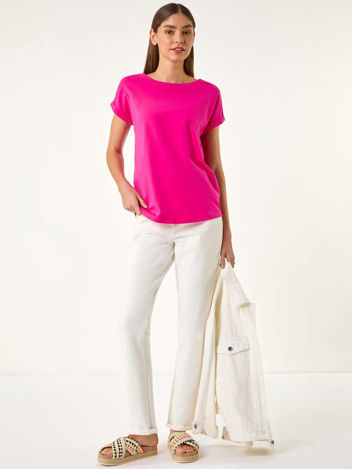 Image 3 of 5 of Roman Plain Stretch Cotton Jersey T-shirt