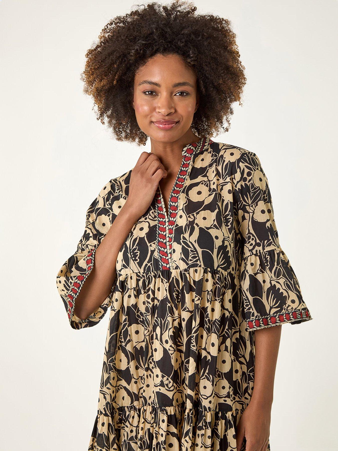 roman-floral-print-border-maxi-dressoutfit