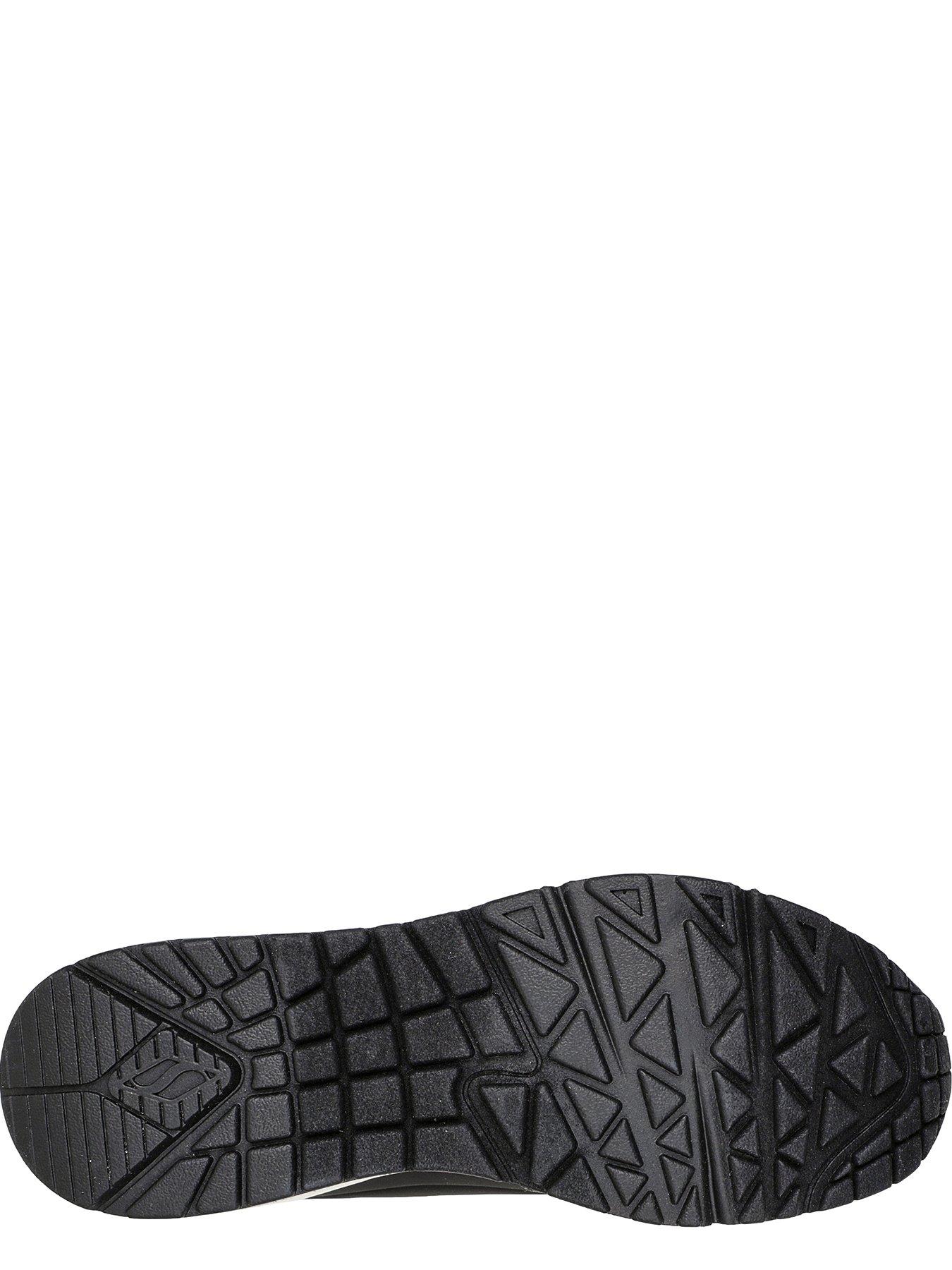 Image 4 of 6 of Skechers Wide Fit Uno Durabuck Metallic Trimmed Gore Lace Slip-on Fashion Sneaker - Black