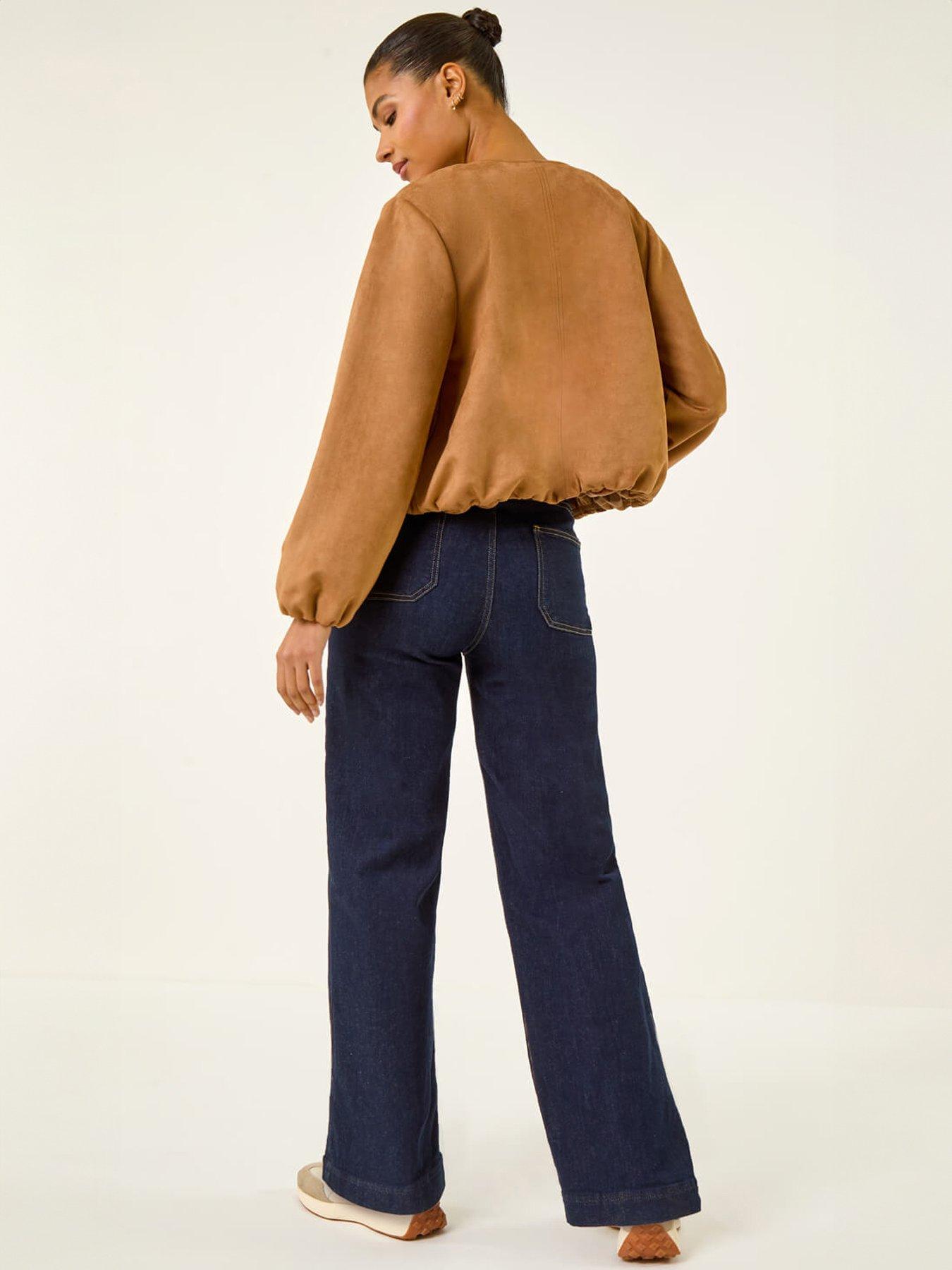 Image 2 of 5 of Roman Faux Suede Bubble Hem Jacket