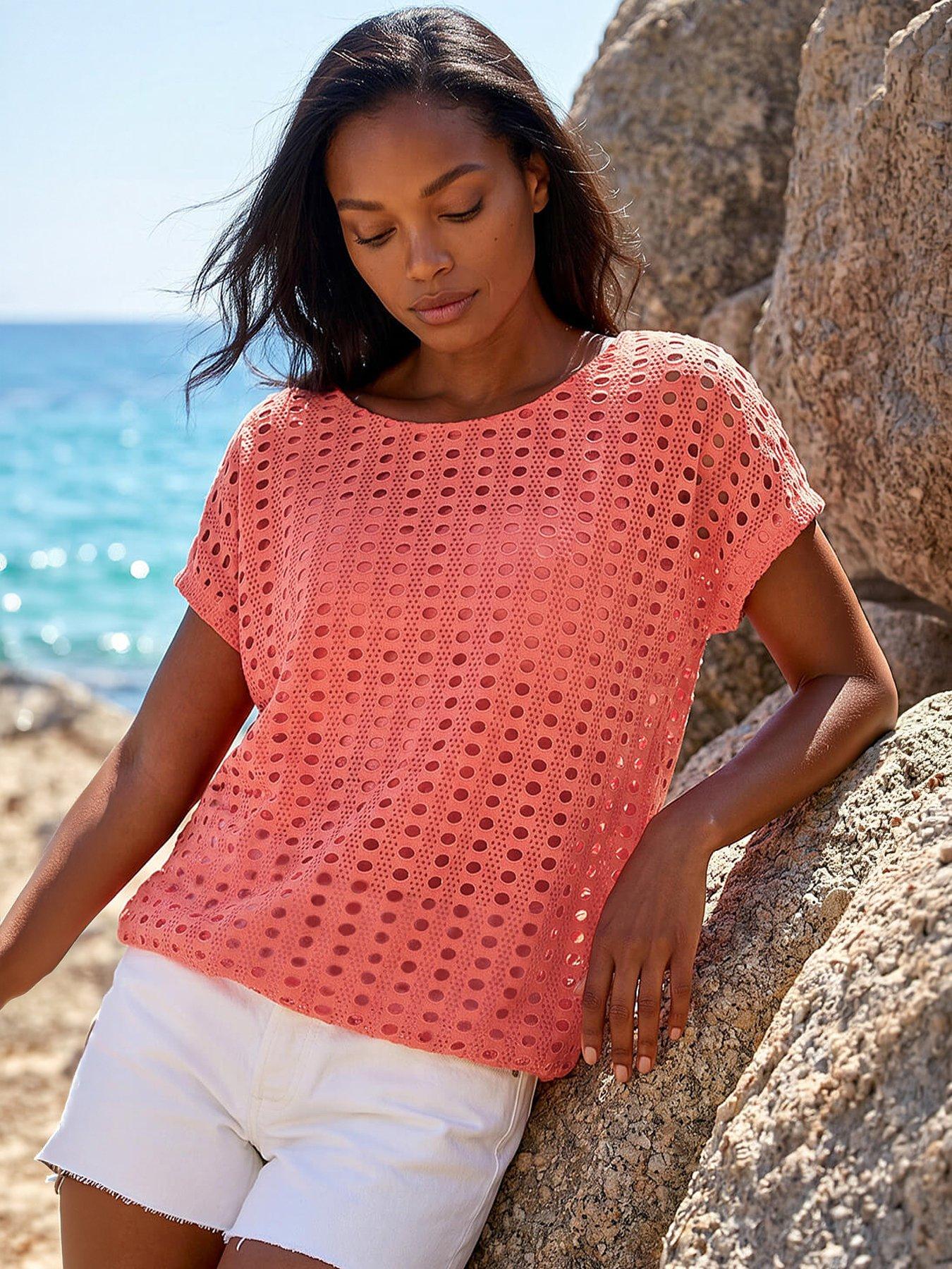 Roman Cut Out Detail Stretch Top