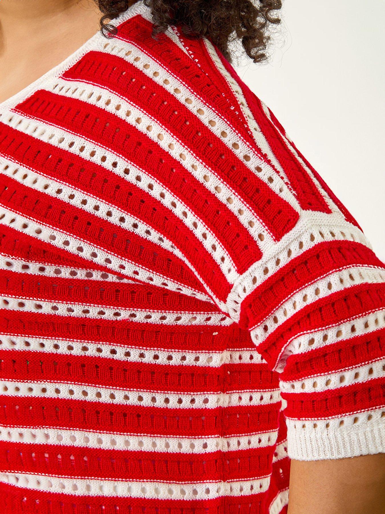 roman-curve-crochet-stripe-knit-topdetail