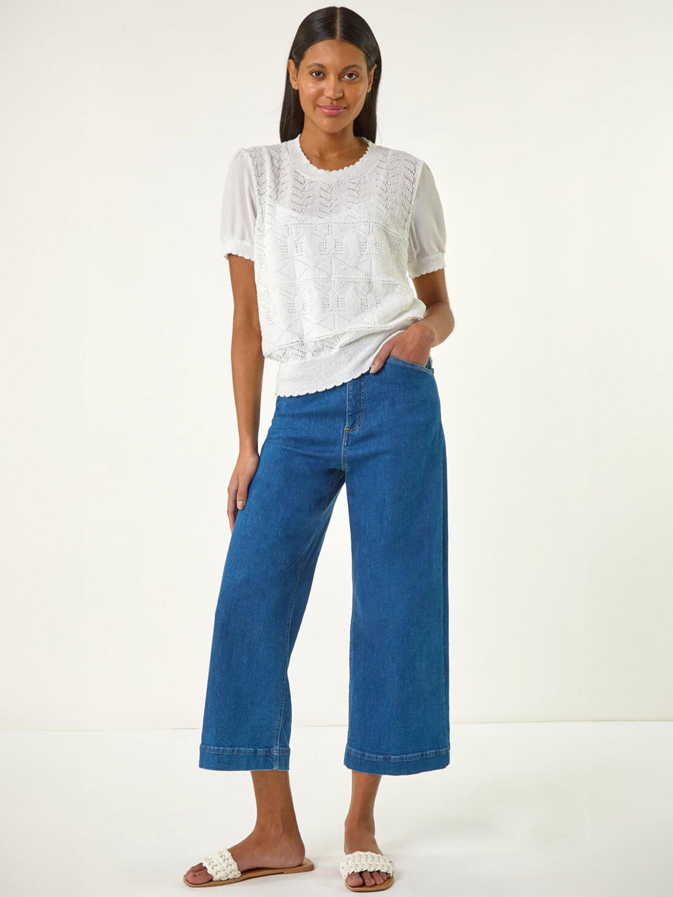 Image 3 of 5 of Roman Pointelle Knit Tee