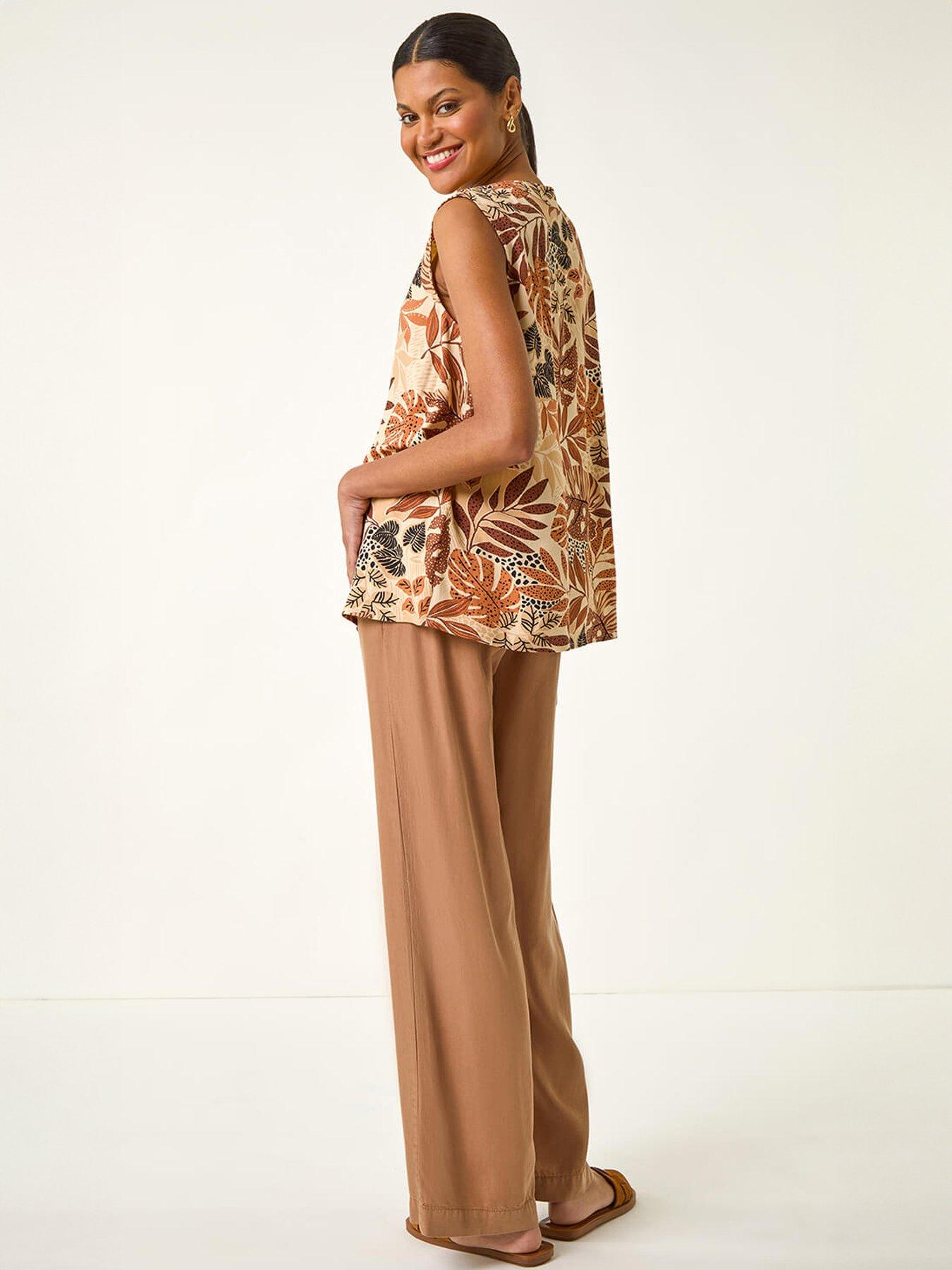 Image 2 of 5 of Roman Leaf V-neck Vest Top