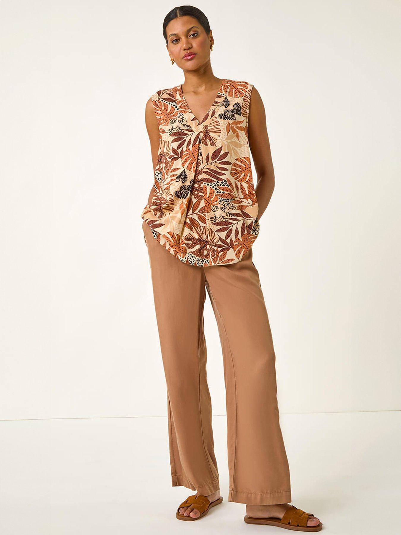 Image 3 of 5 of Roman Leaf V-neck Vest Top