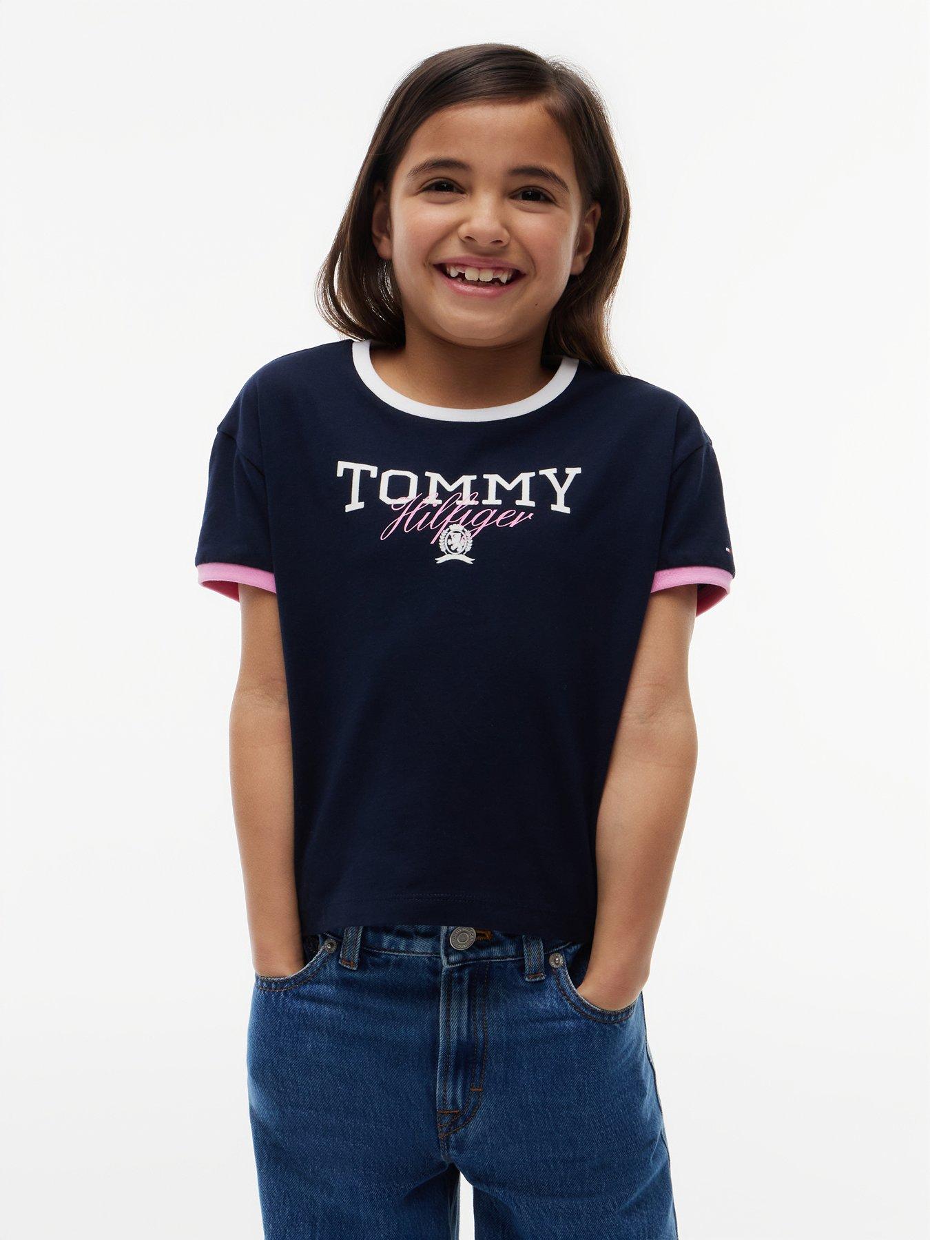 Image 1 of 5 of Tommy Hilfiger Crest Relaxed T-Shirt - Dark Night Navy