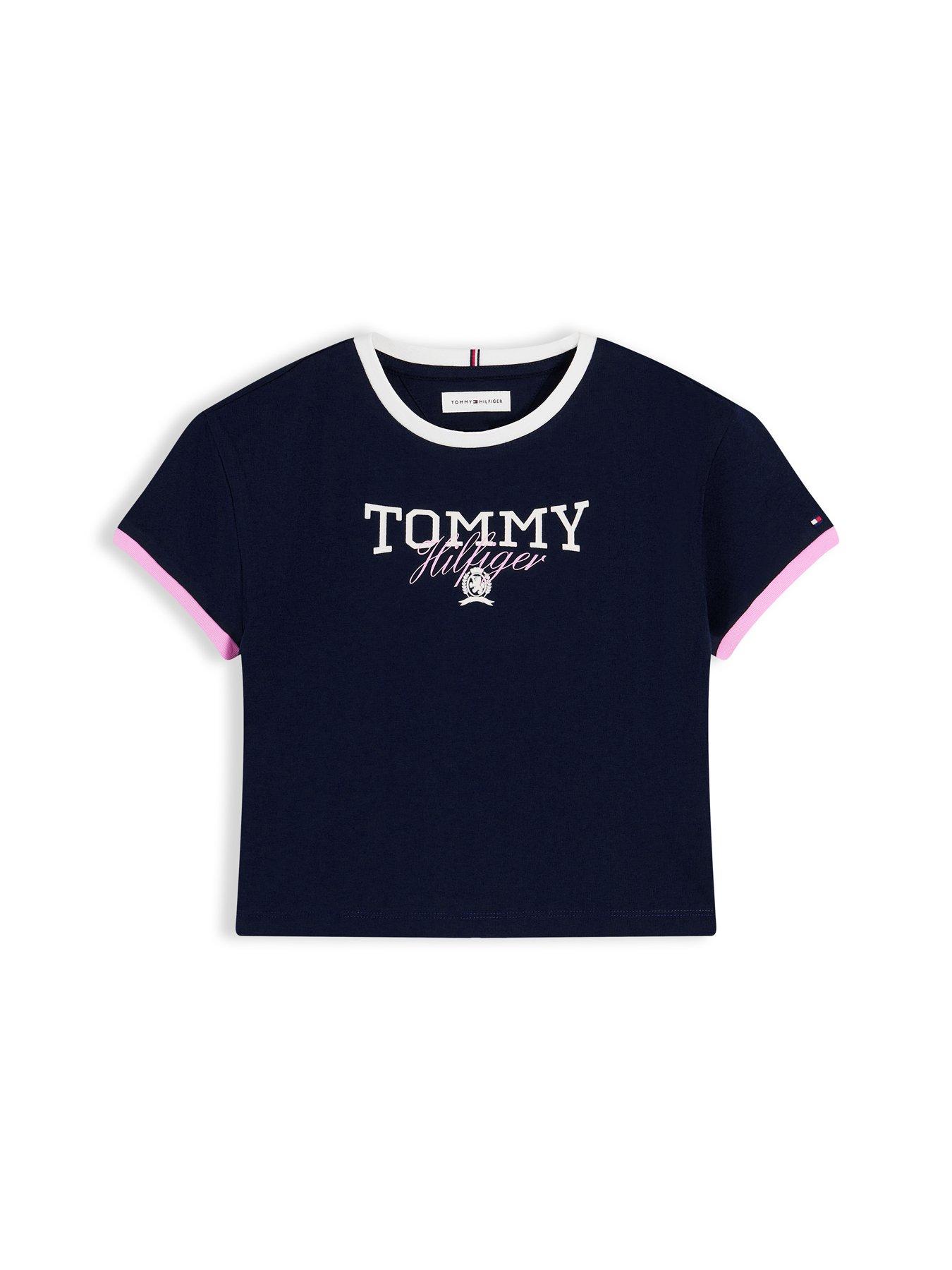 Image 5 of 5 of Tommy Hilfiger Crest Relaxed T-Shirt - Dark Night Navy