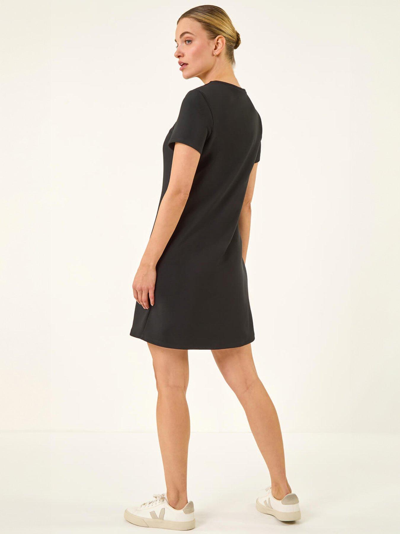 Image 2 of 5 of Roman Dusk Ribbed Texture Buttoned Dress