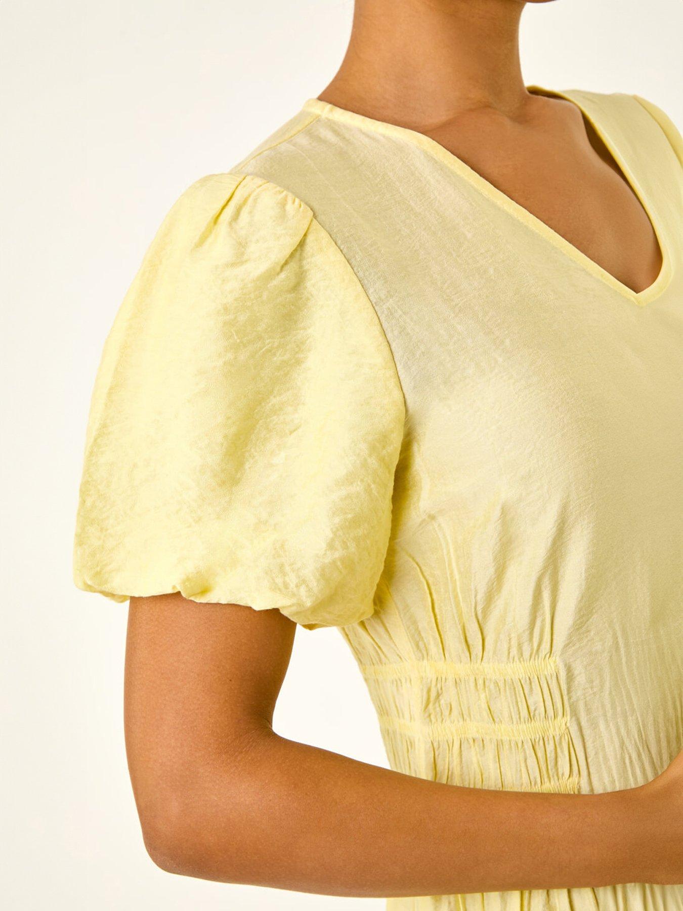 Image 5 of 5 of Roman Balloon Sleeve Midi Dress