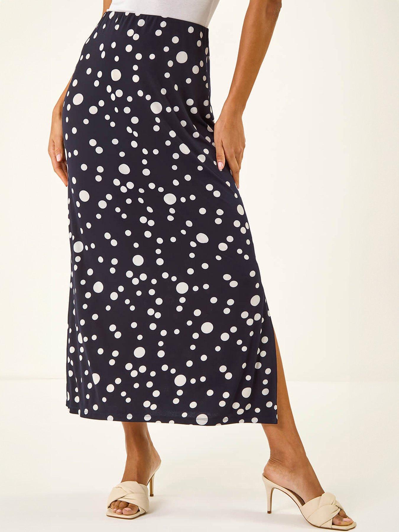 roman-spot-print-stretch-maxi-skirtfront