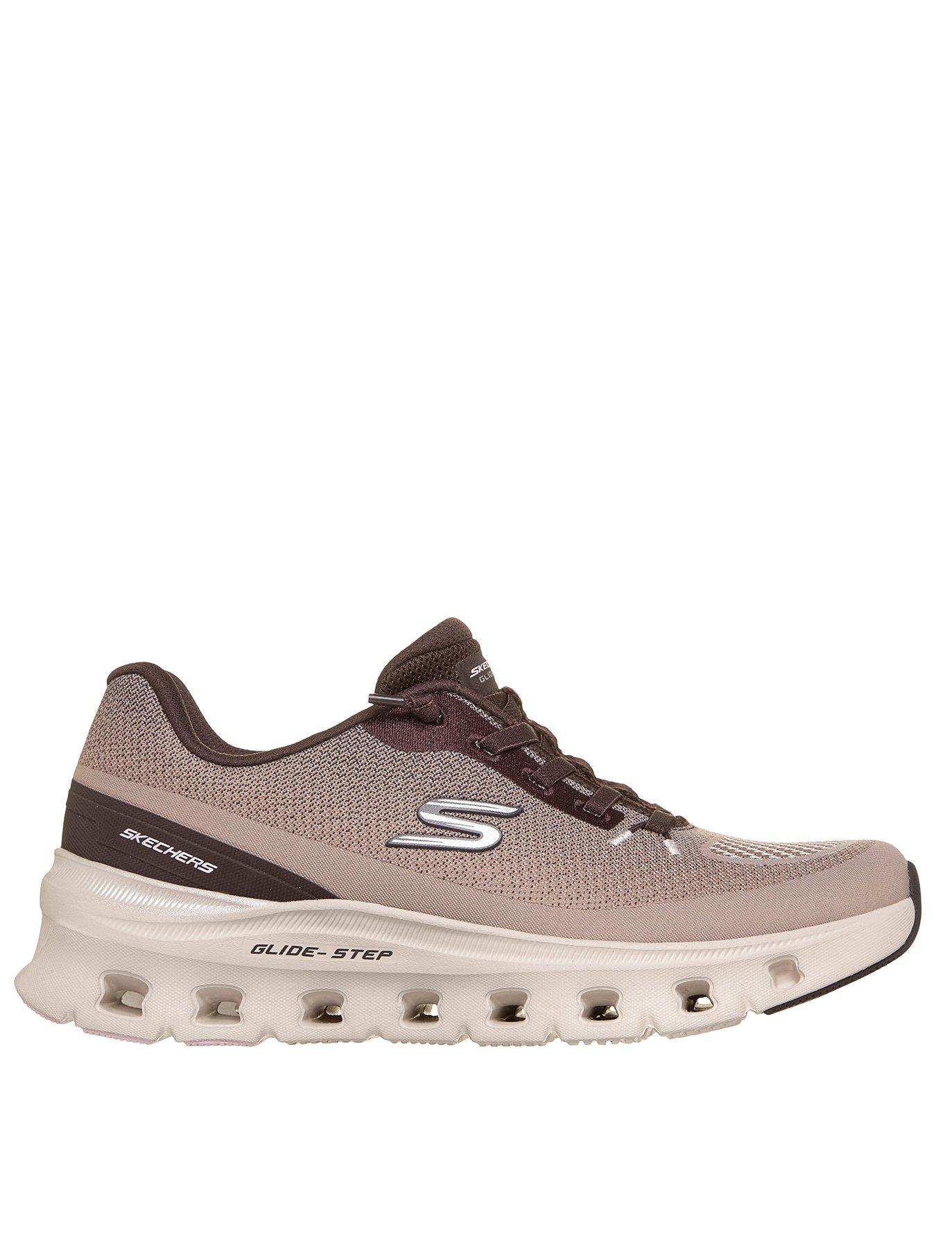 Skechers Glide-step Pro Soft Mirage Engineered Jacquard Mesh Knotted Bungee - Brown