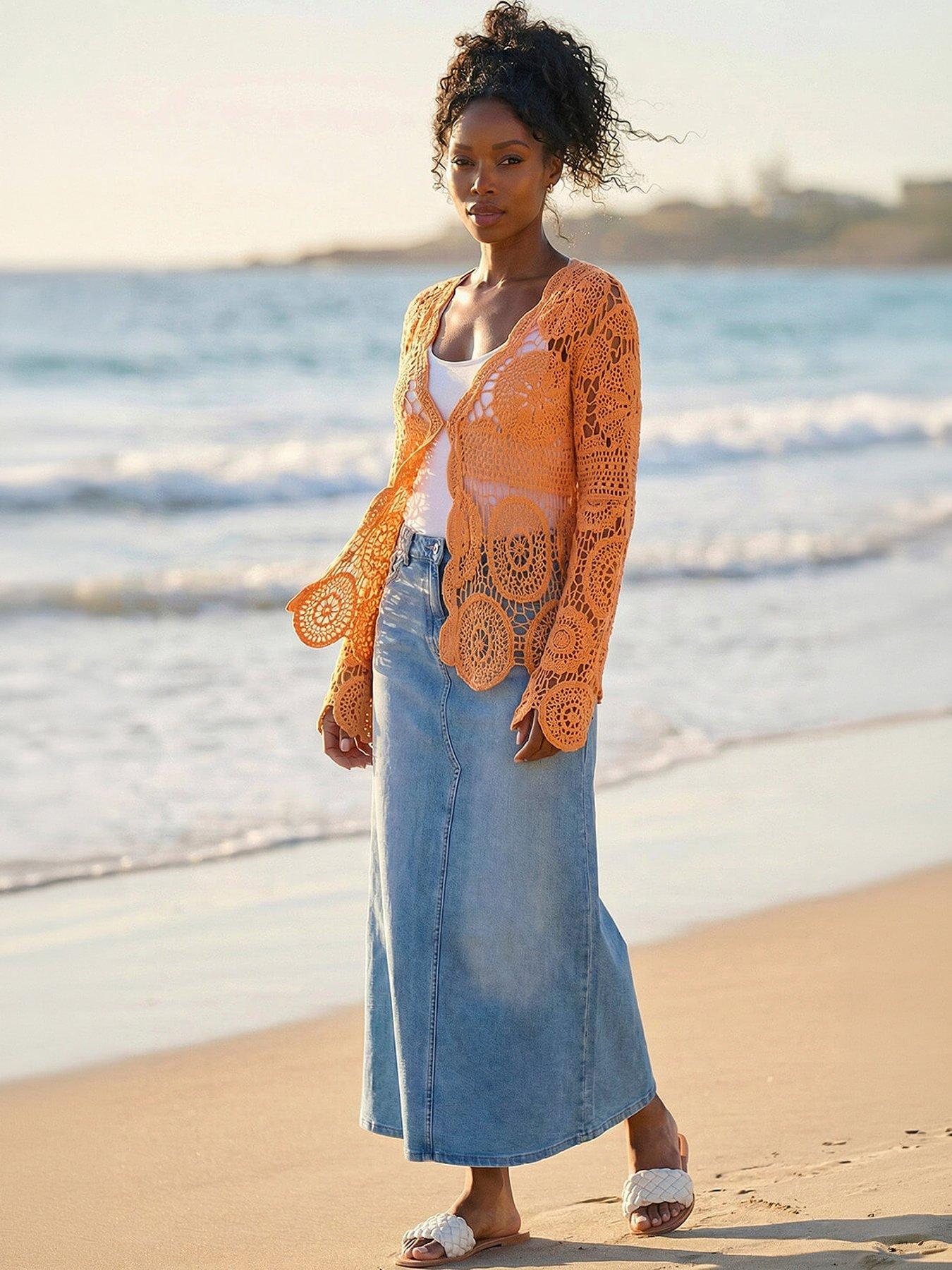 Image 1 of 5 of Roman Crochet Knit Cardigan