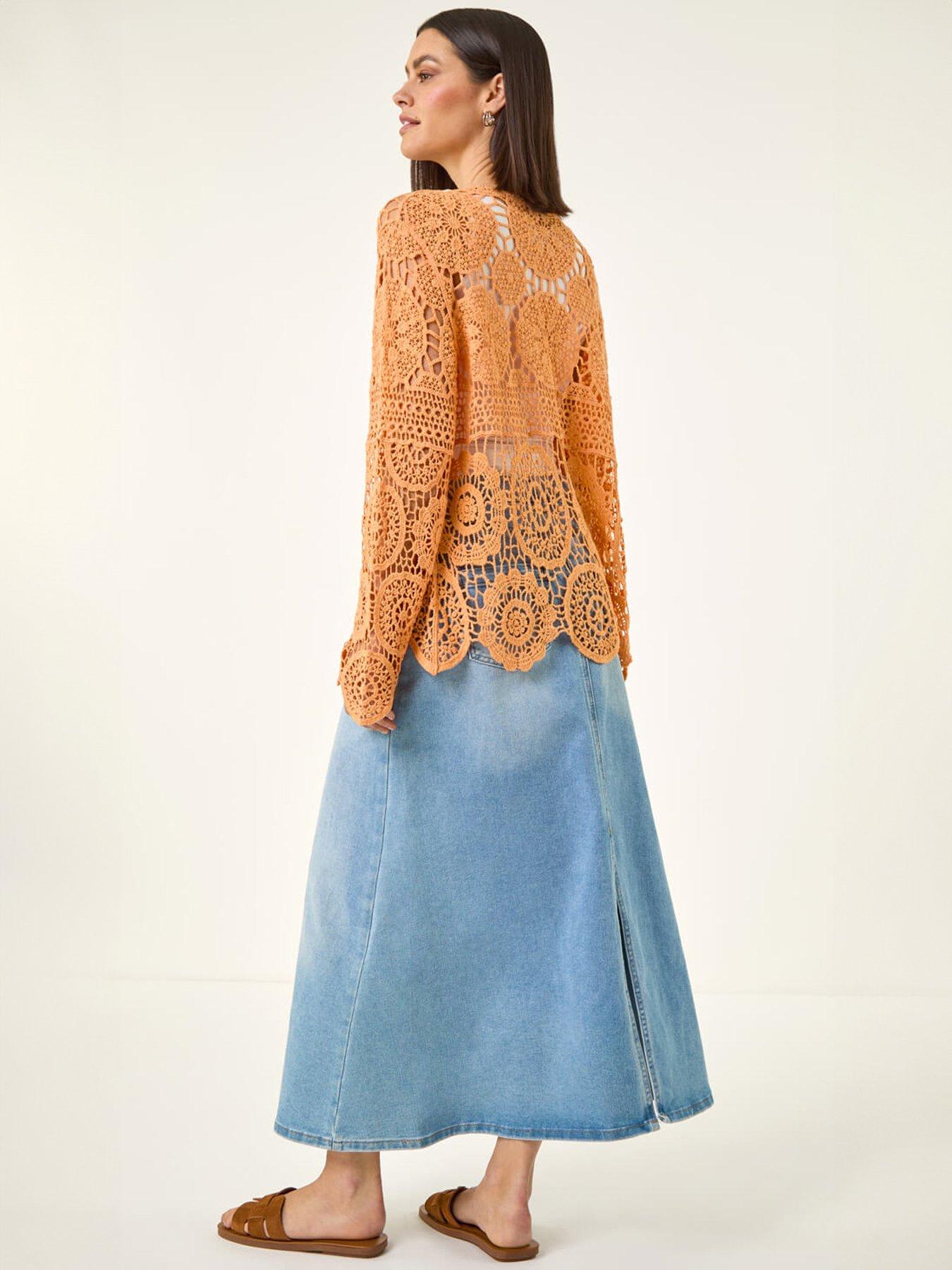 Image 2 of 5 of Roman Crochet Knit Cardigan