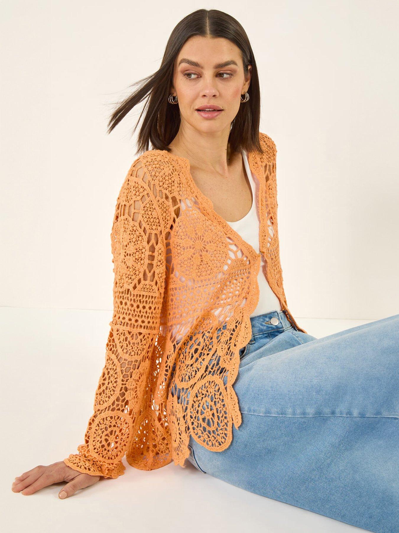 Image 4 of 5 of Roman Crochet Knit Cardigan
