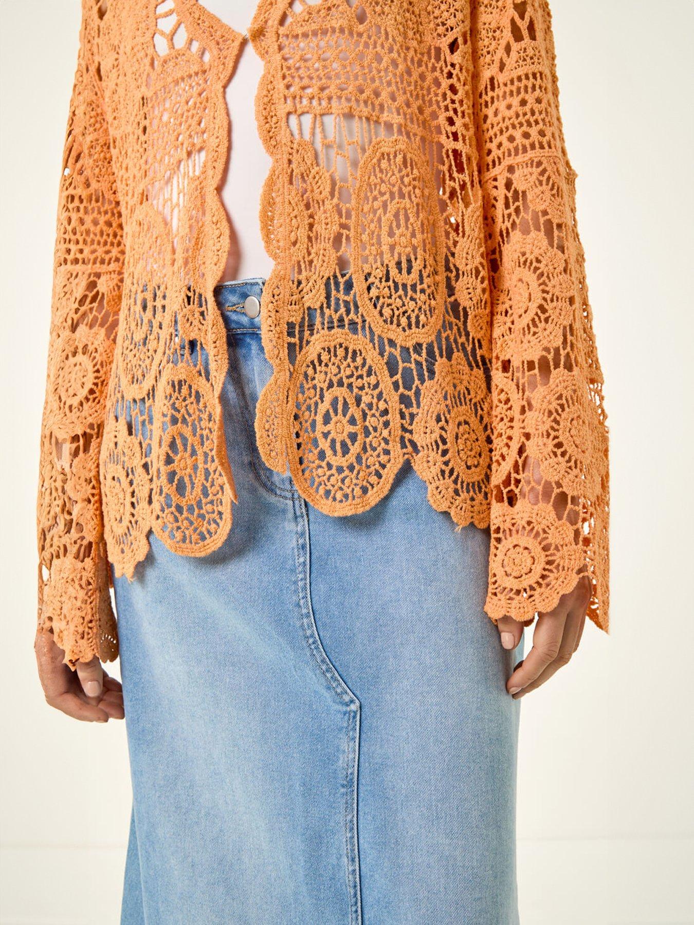 Image 5 of 5 of Roman Crochet Knit Cardigan