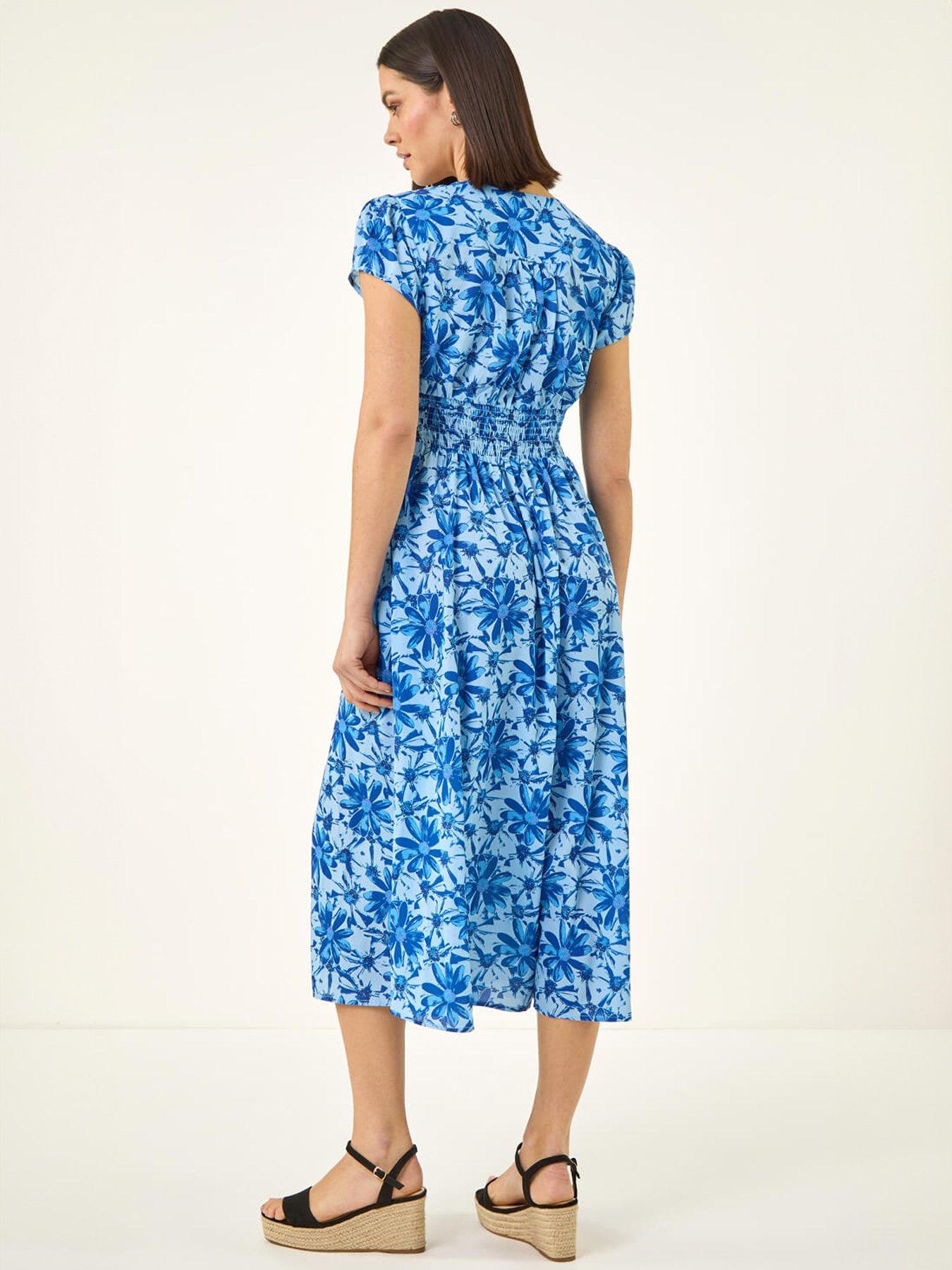 roman-floral-print-midi-tea-dressoutfit