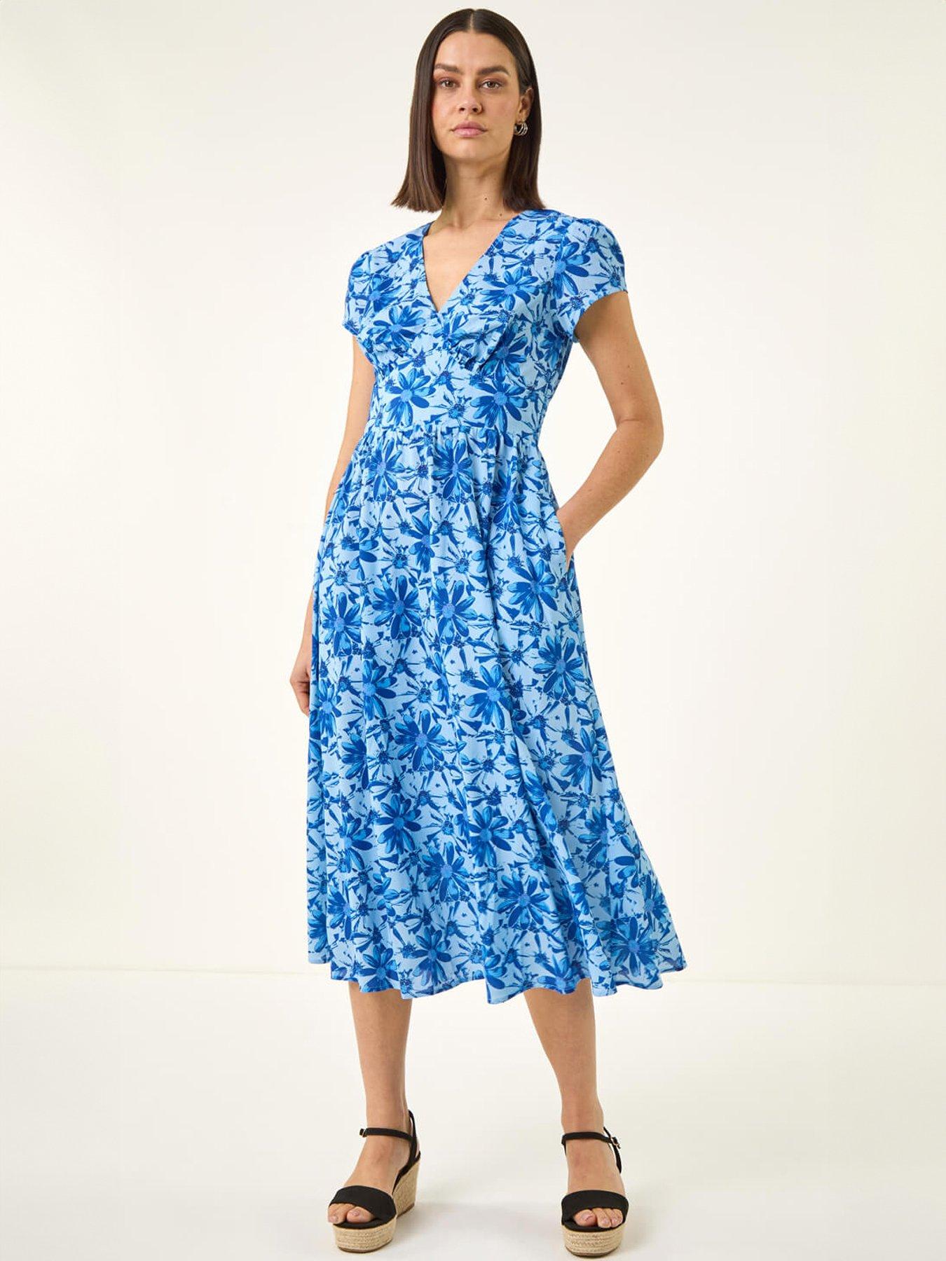 roman-floral-print-midi-tea-dressdetail