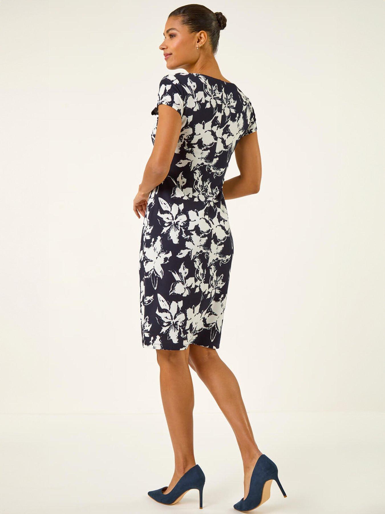 roman-floral-gathered-shift-dressstillFront