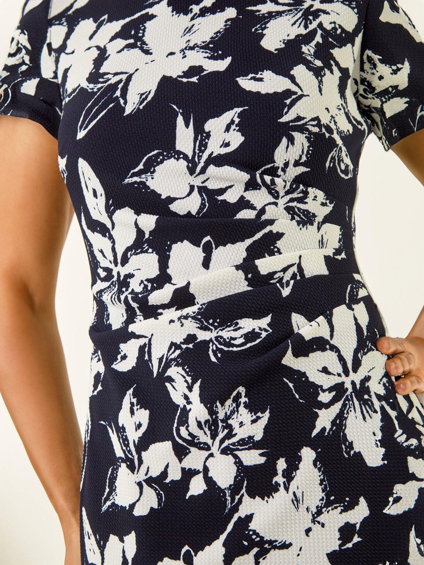roman-floral-gathered-shift-dressdetail