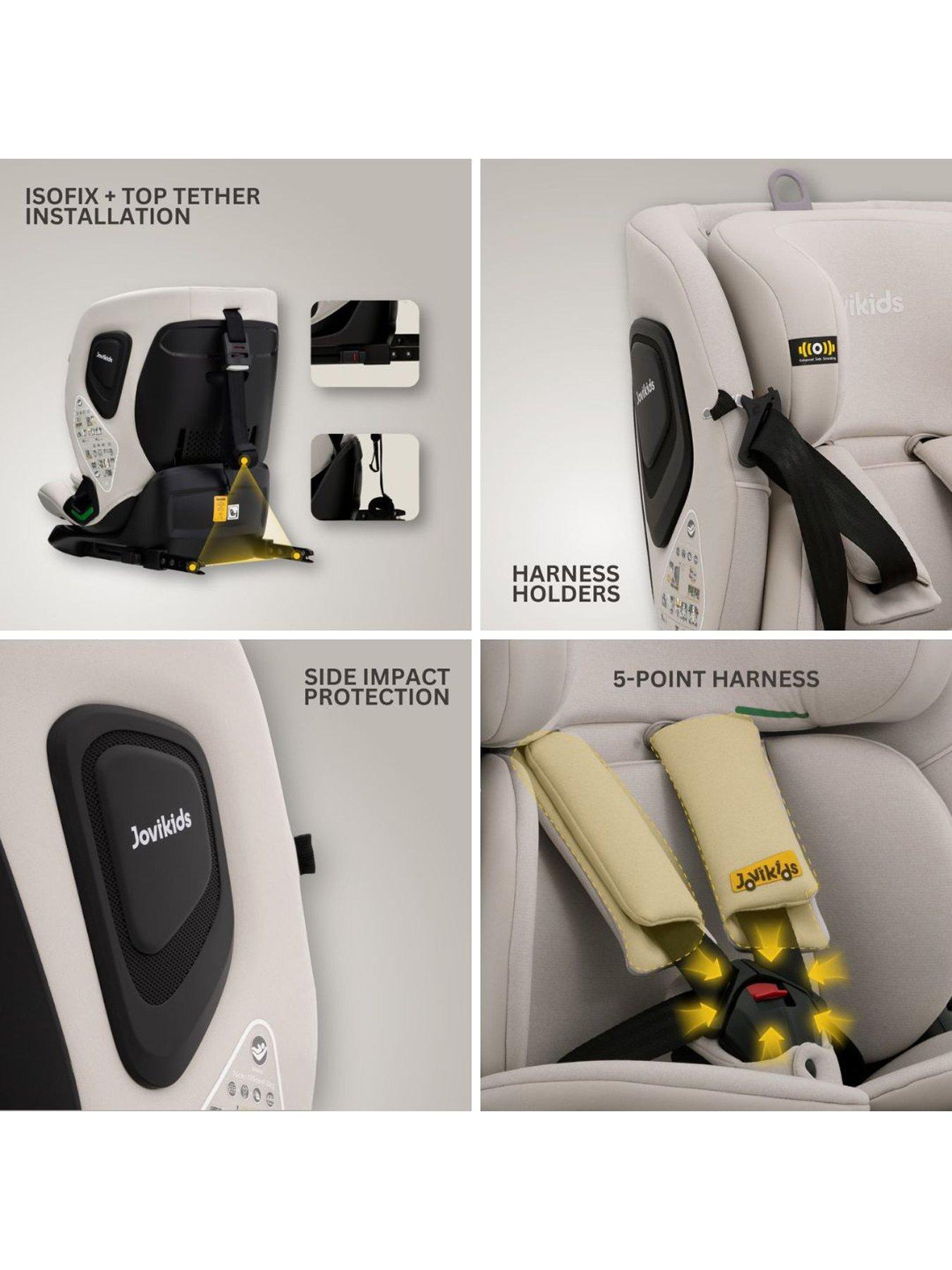 Image 3 of 8 of Jovikids Cici Top Teather Car Seat - Milkstone