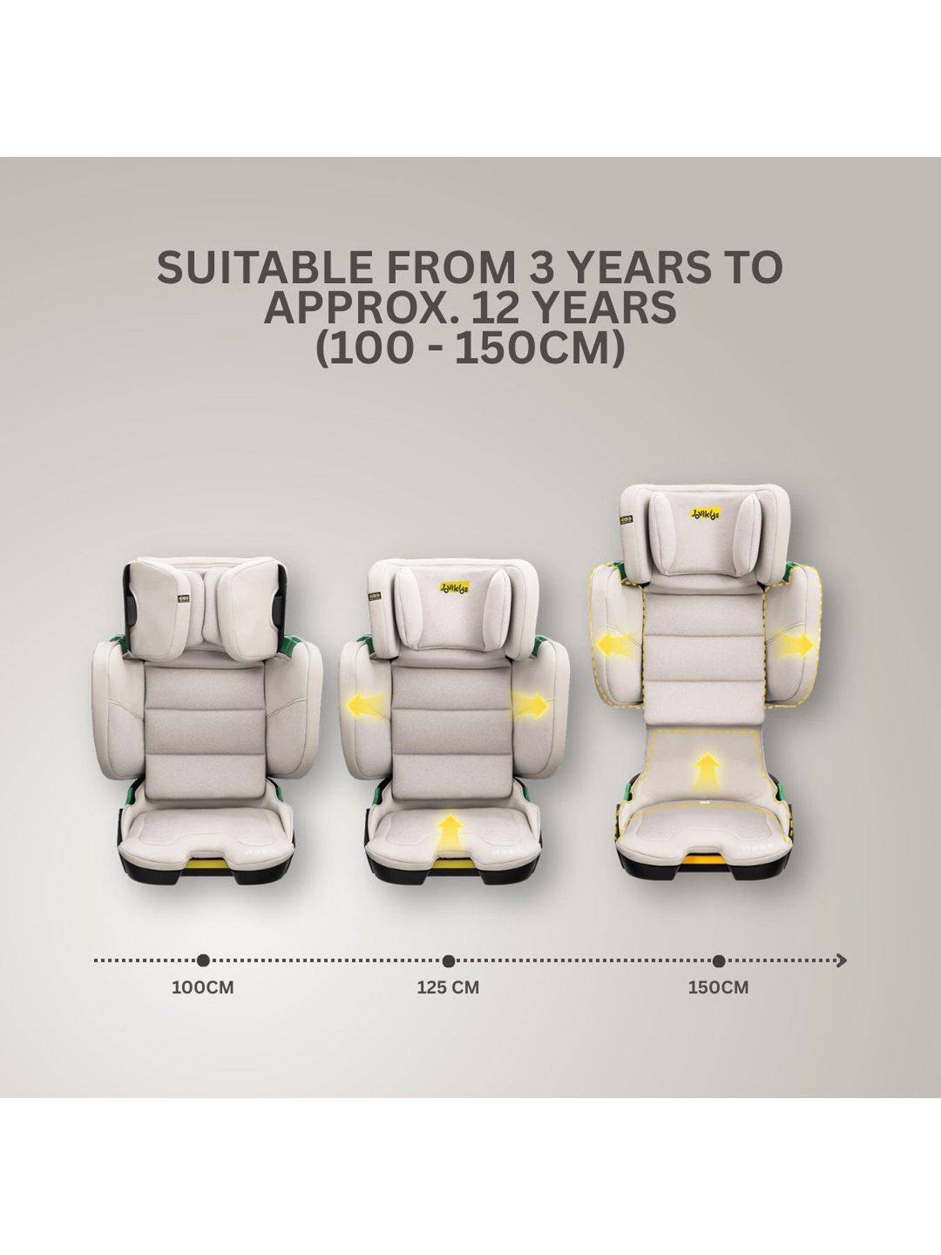 Image 2 of 8 of Jovikids Rober + Compact Folding Booster Car Seat - Milkstone