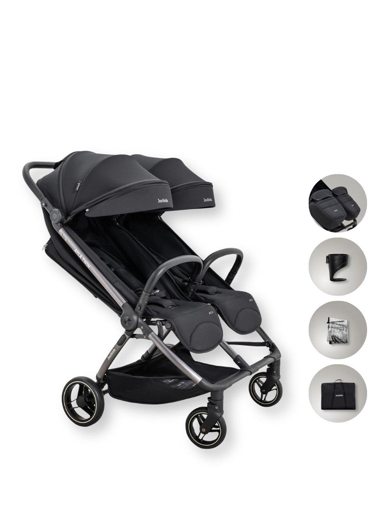 jovikids-ayla-twin-stroller-urban-blackfront