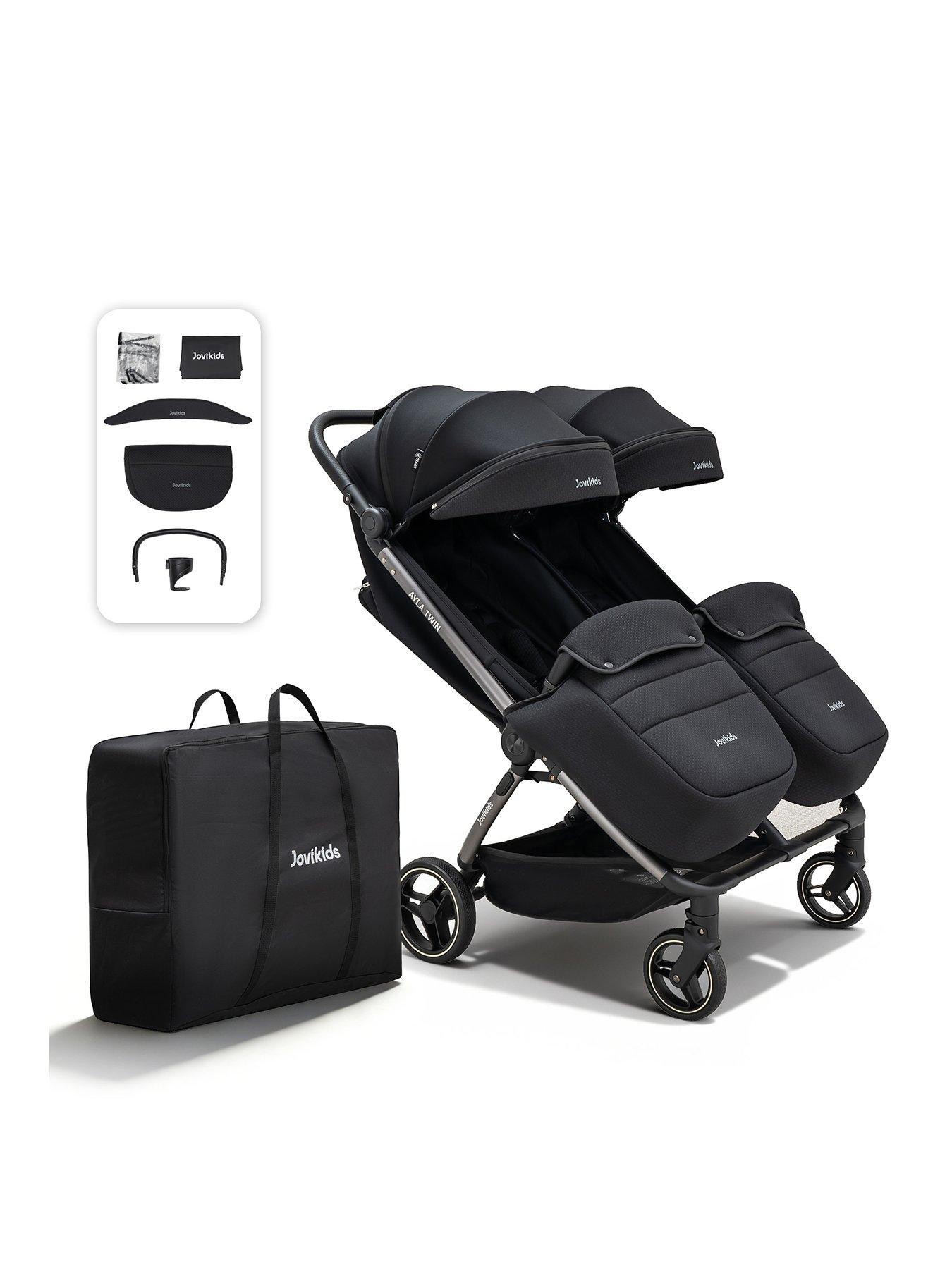 Jovikids Ayla Twin Stroller - Urban Black