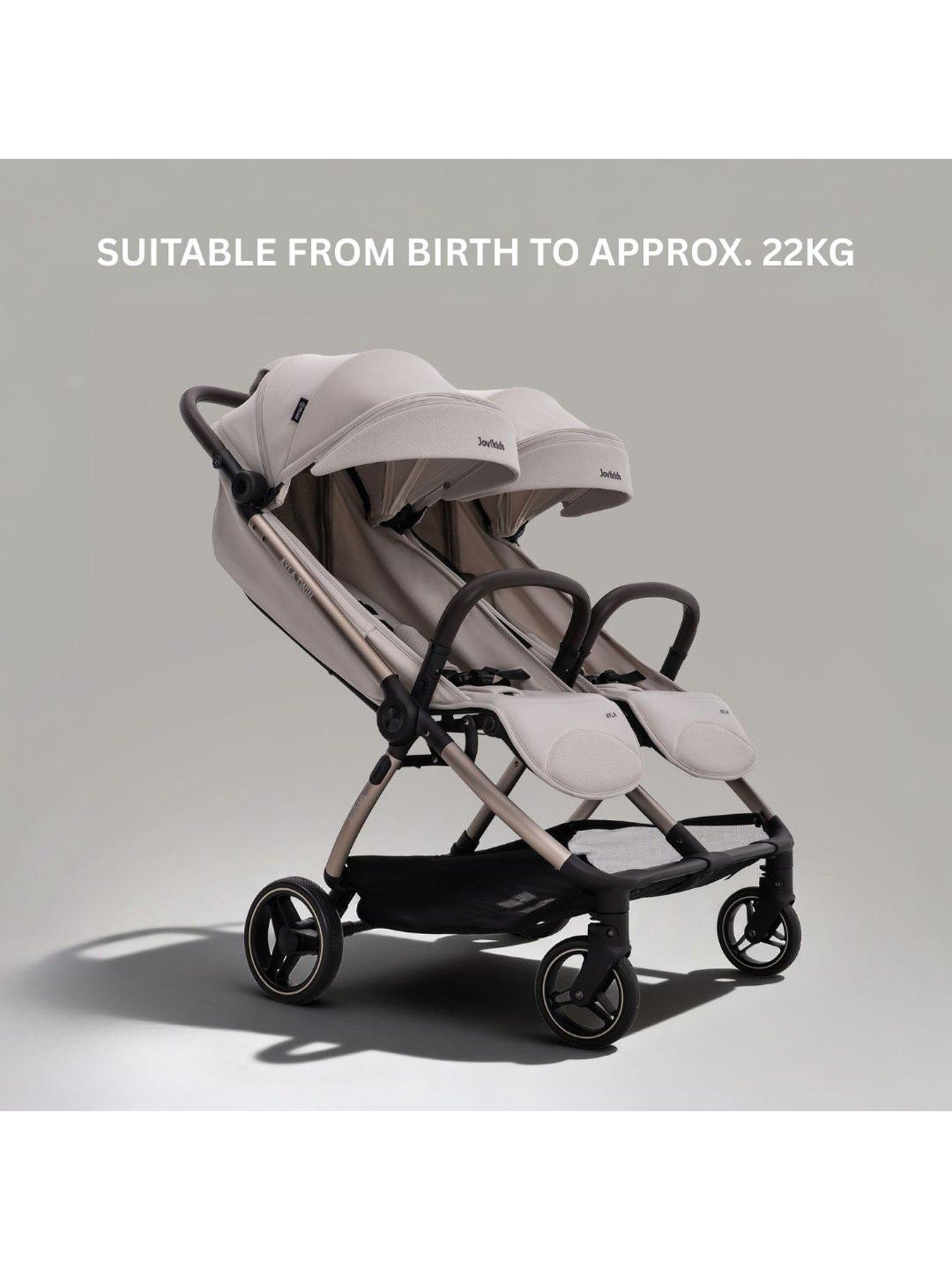 jovikids-ayla-twin-stroller-dawn-beigestillFront