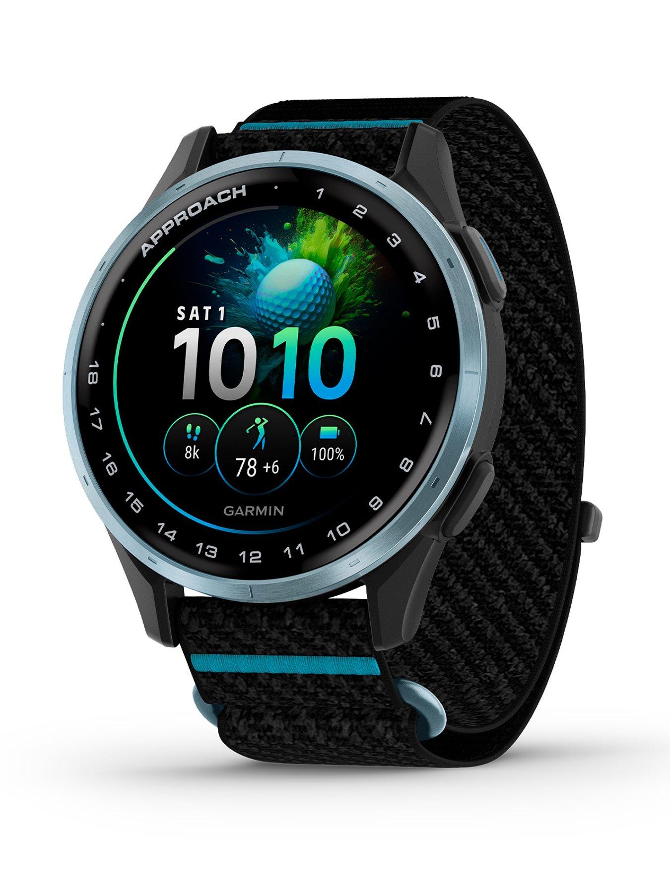 Image 1 of 6 of Garmin Garmin Approach J1 GPS Junior&nbsp;Golf Watch - 43 mm, Black/Azure