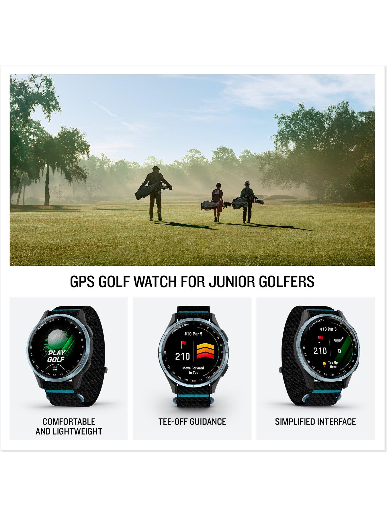 Image 2 of 6 of Garmin Garmin Approach J1 GPS Junior&nbsp;Golf Watch - 43 mm, Black/Azure