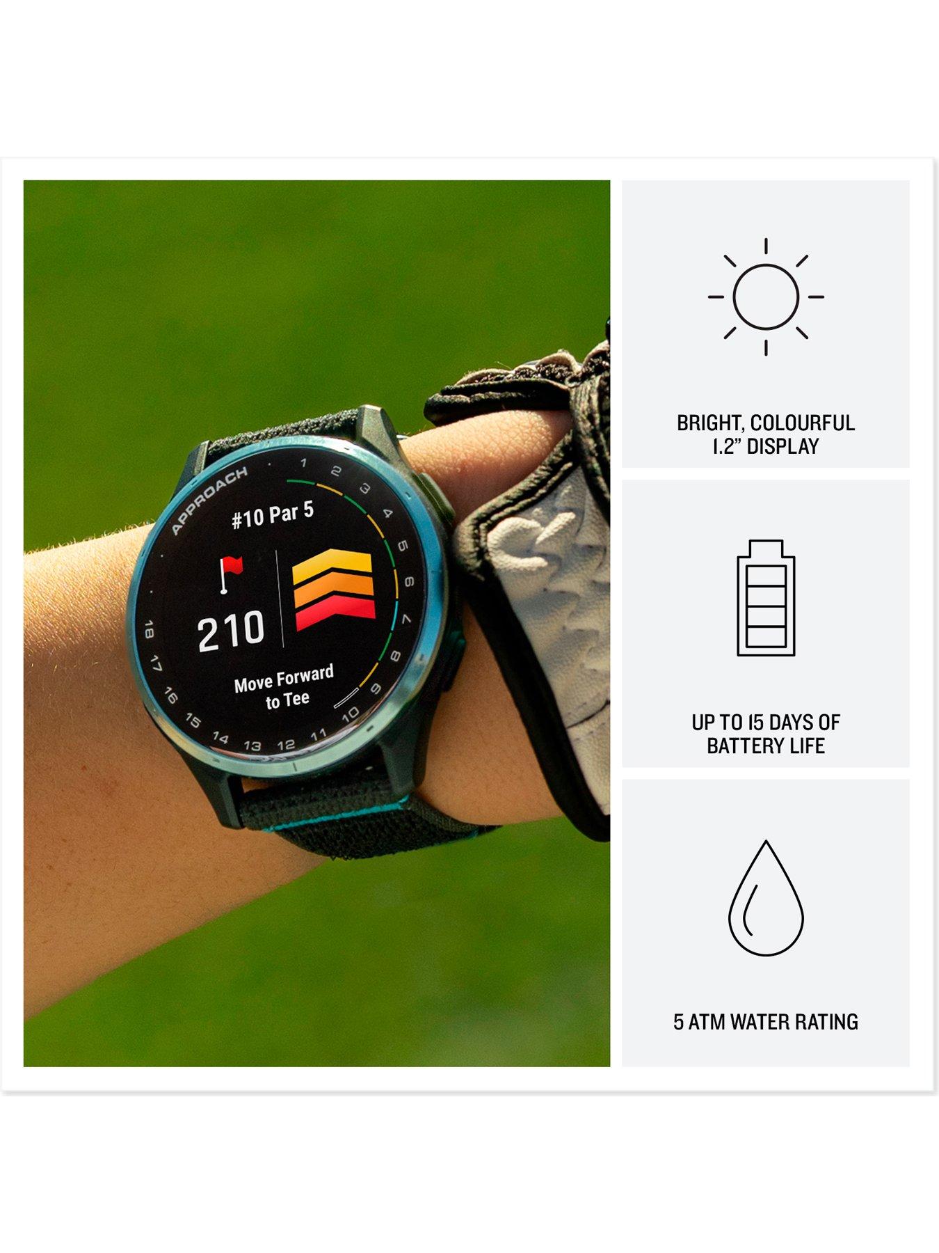 Image 3 of 6 of Garmin Garmin Approach J1 GPS Junior&nbsp;Golf Watch - 43 mm, Black/Azure