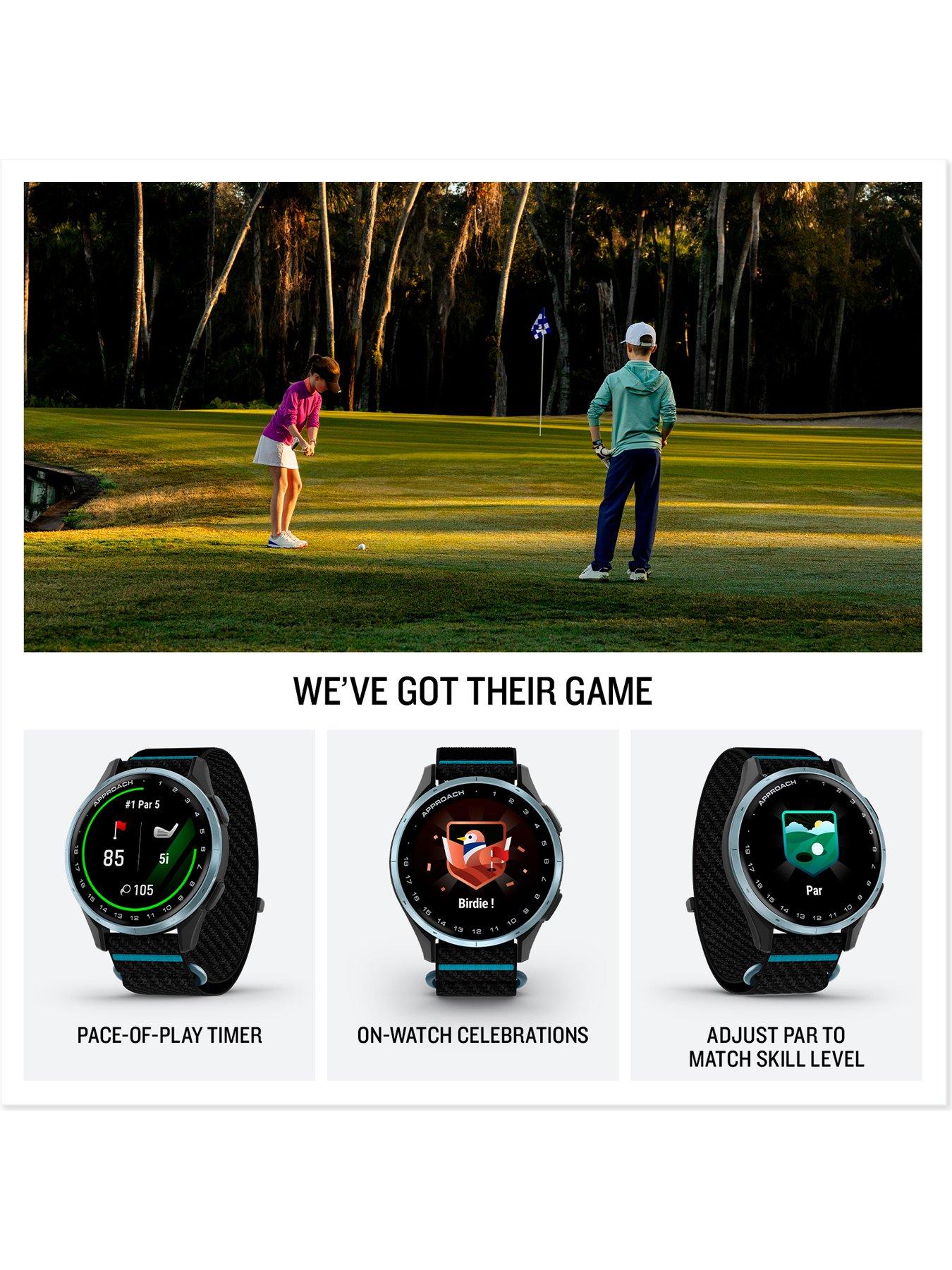 Image 4 of 6 of Garmin Garmin Approach J1 GPS Junior&nbsp;Golf Watch - 43 mm, Black/Azure