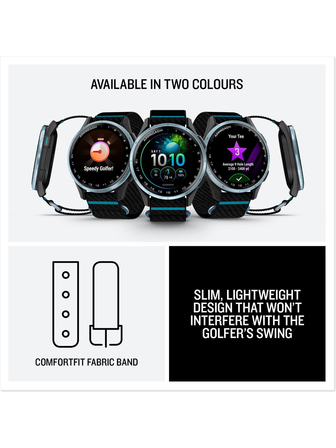 Image 5 of 6 of Garmin Garmin Approach J1 GPS Junior&nbsp;Golf Watch - 43 mm, Black/Azure