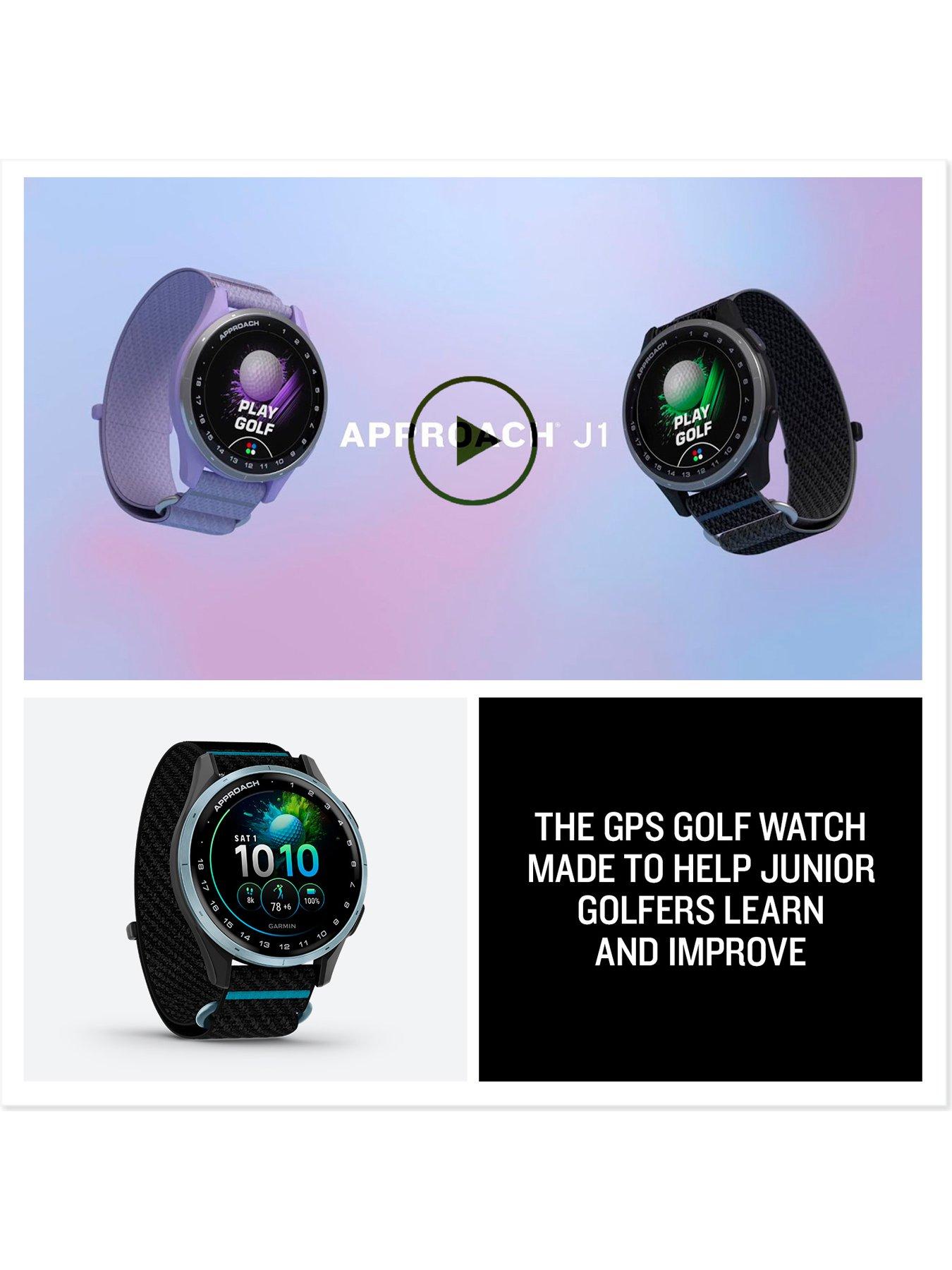 Image 6 of 6 of Garmin Garmin Approach J1 GPS Junior&nbsp;Golf Watch - 43 mm, Black/Azure