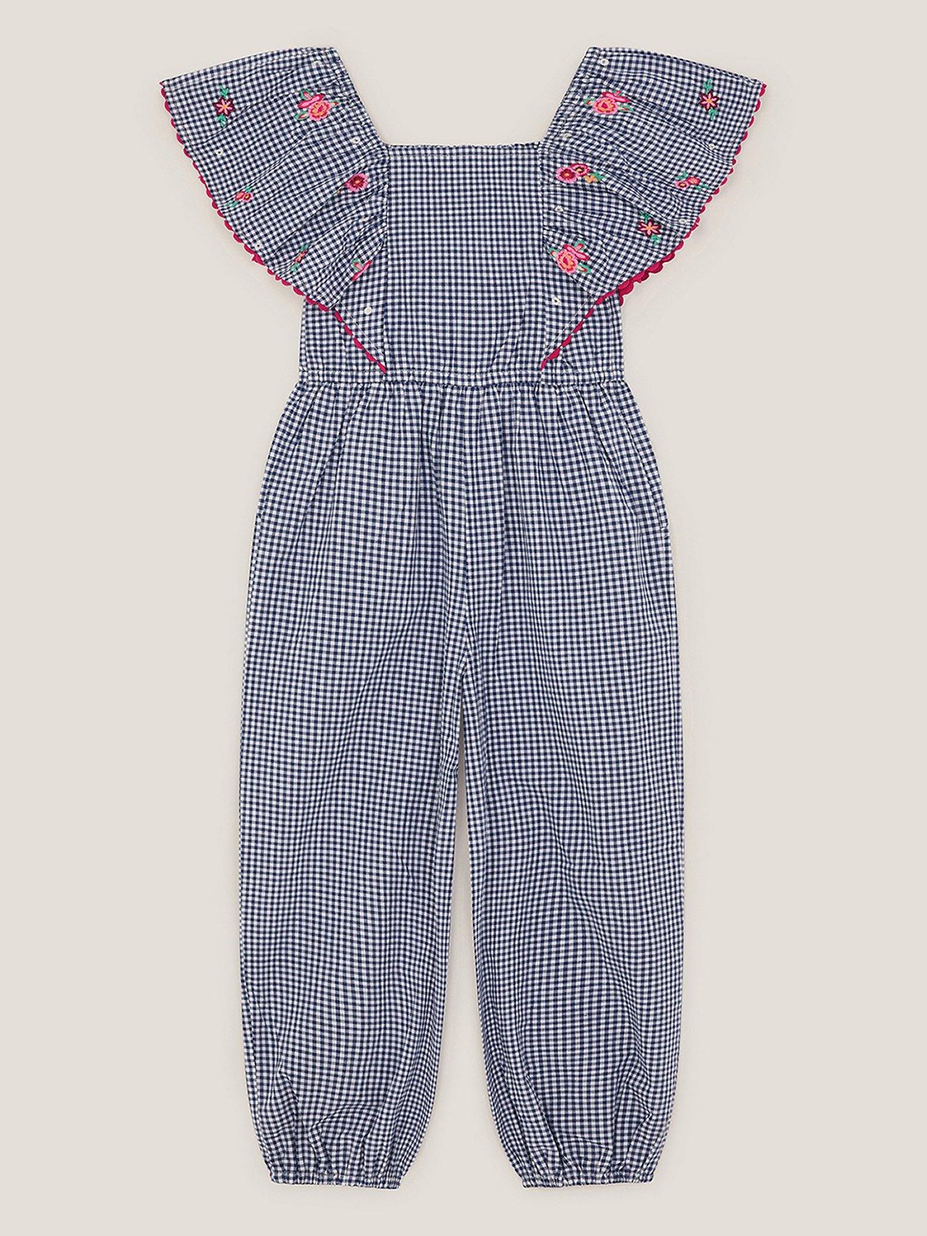 monsoon-girls-gingham-shirred-jumpsuit-navyback
