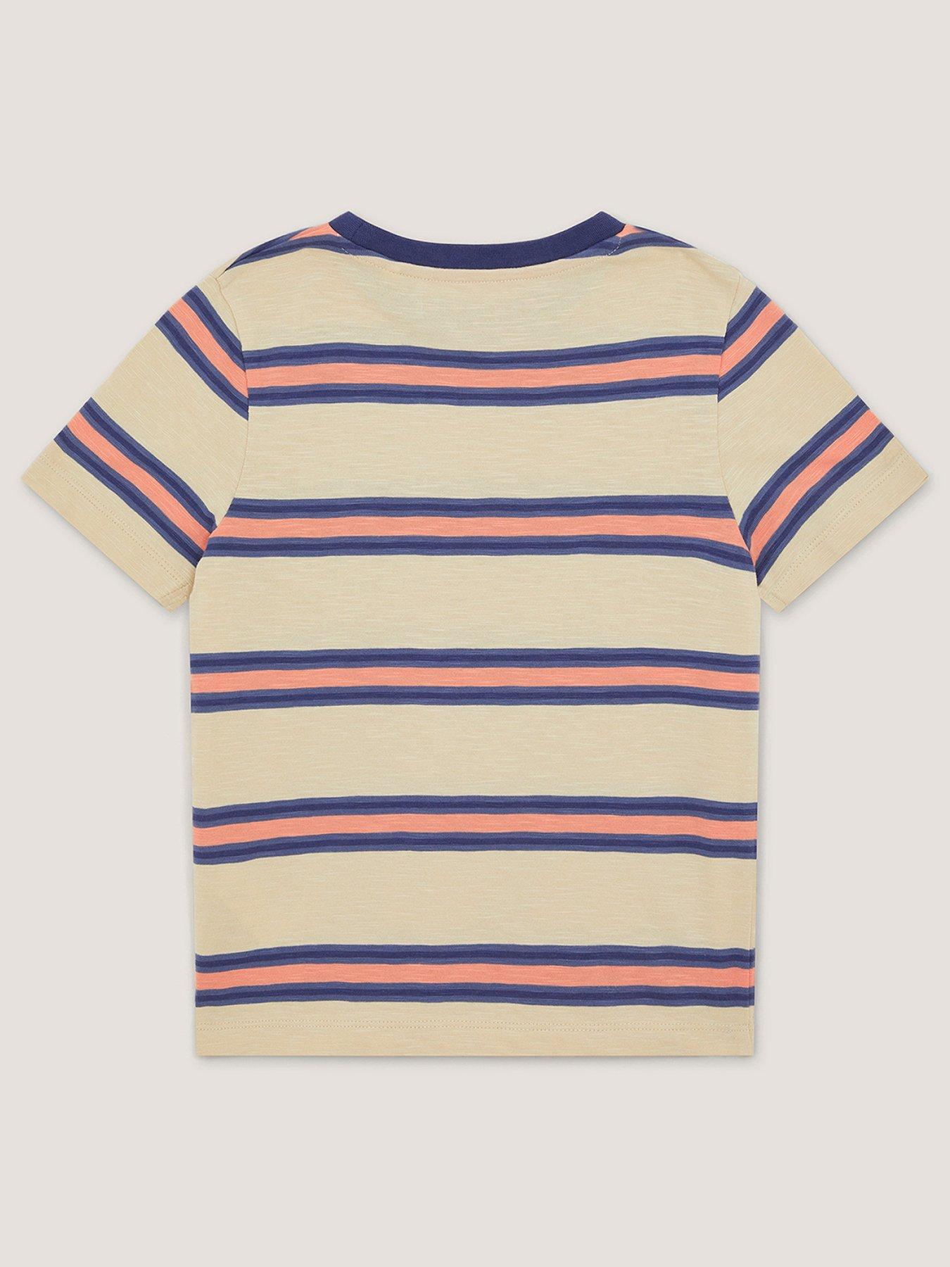Image 3 of 4 of Monsoon Boys Short Sleeve Stripe T-Shirt - Multi