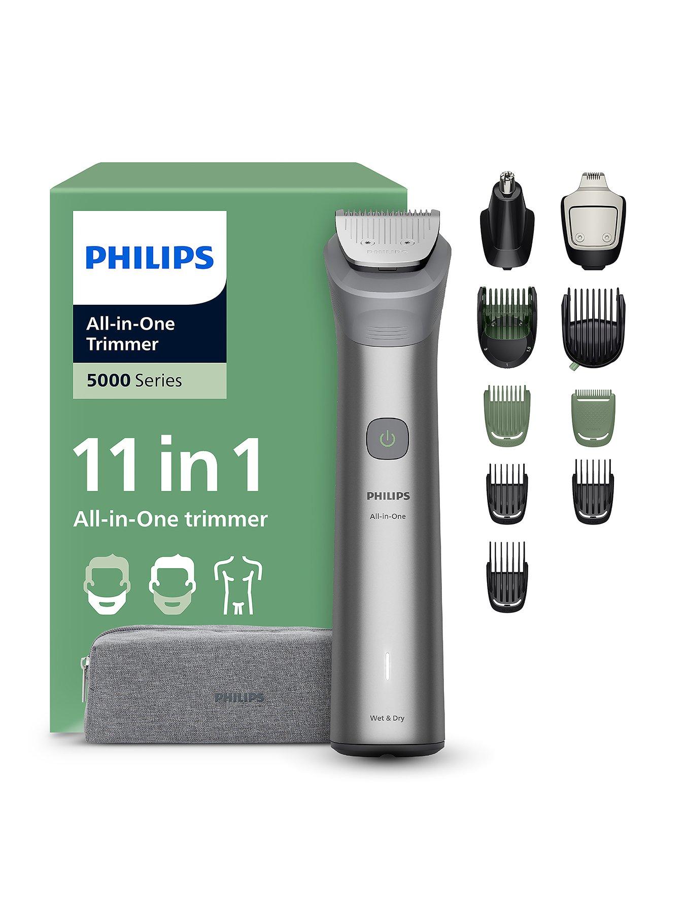 Philips Multigroom 5000 Series All-in-One 11-Piece Trimmer Shaver and Clipper for Face, Head & Body, 13 Length Settings (0.5-16 mm), MG5941/15