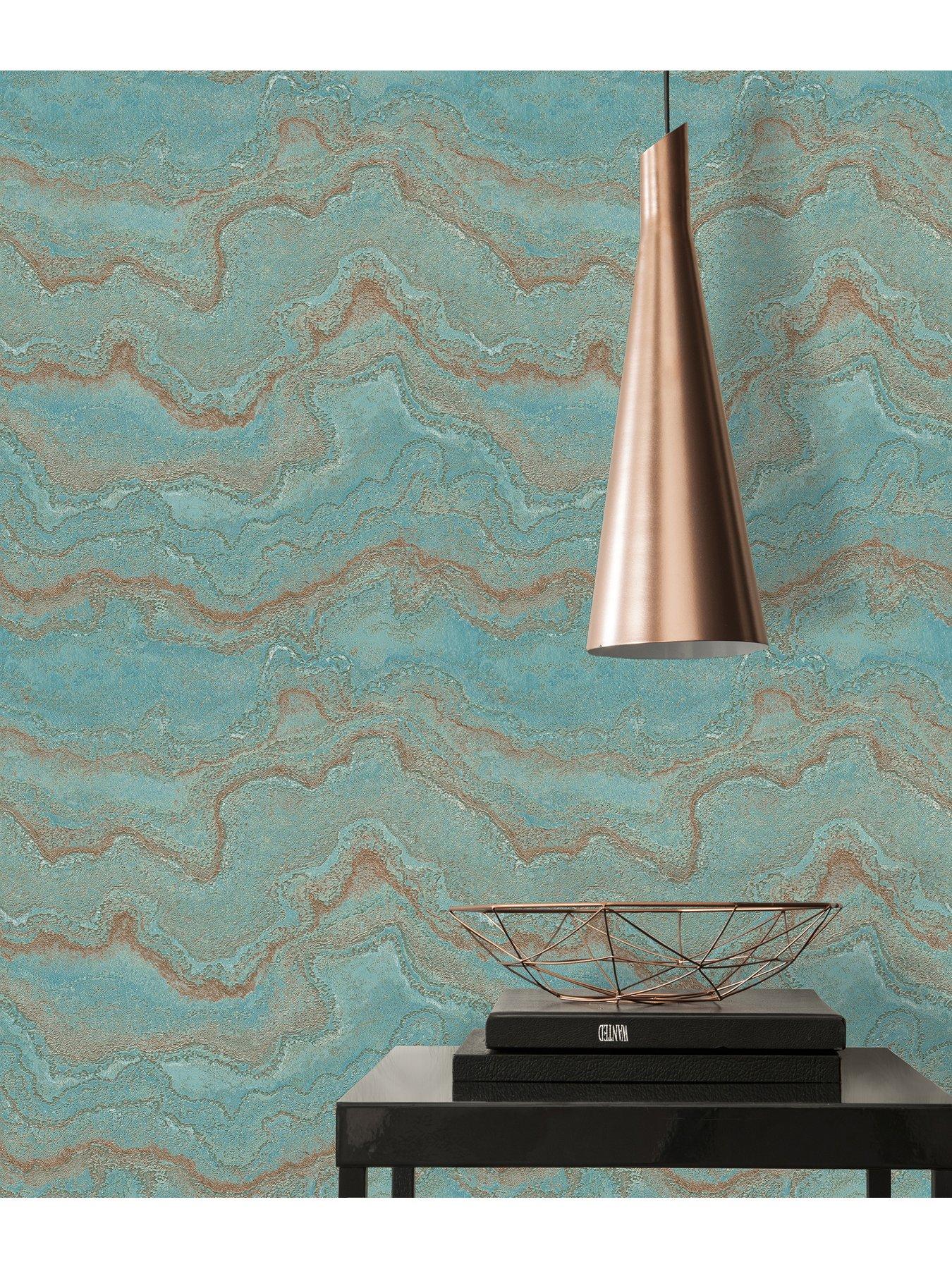 as-creation-elements-blue-metallic-non-woven-wallpaperoutfit