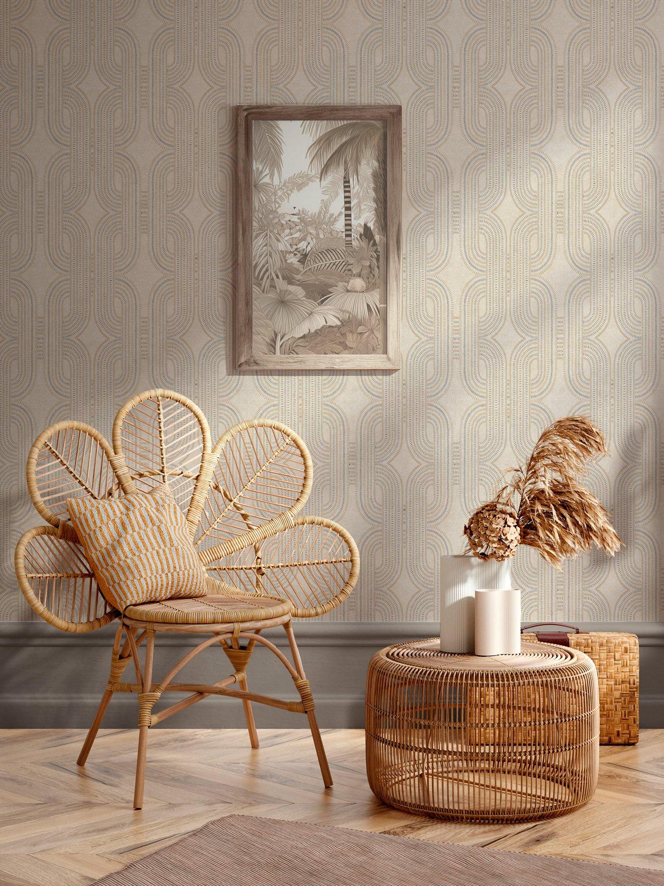 Image 1 of 7 of AS Creation Modern Links Beige Non Woven Wallpaper