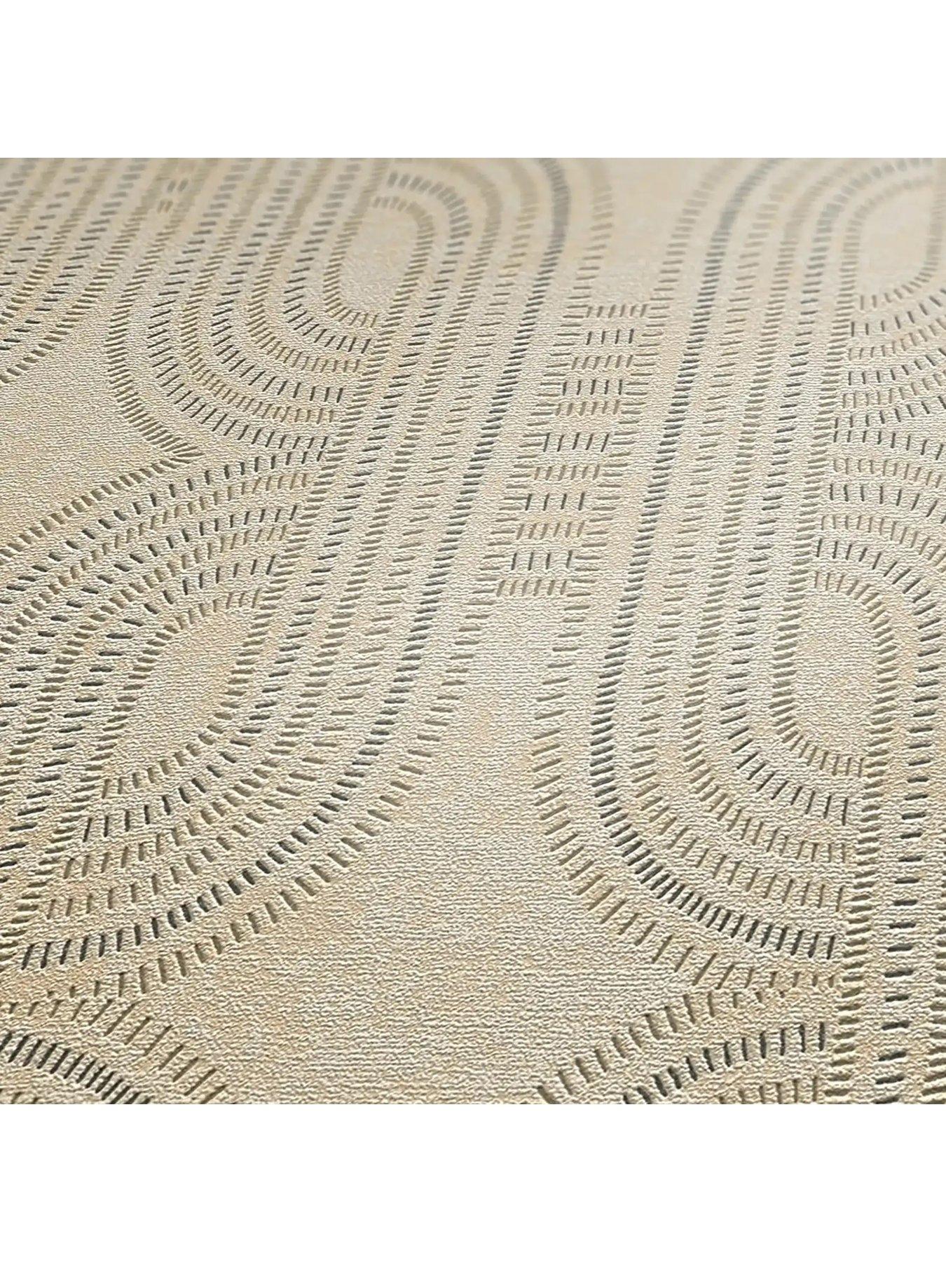 Image 2 of 7 of AS Creation Modern Links Beige Non Woven Wallpaper