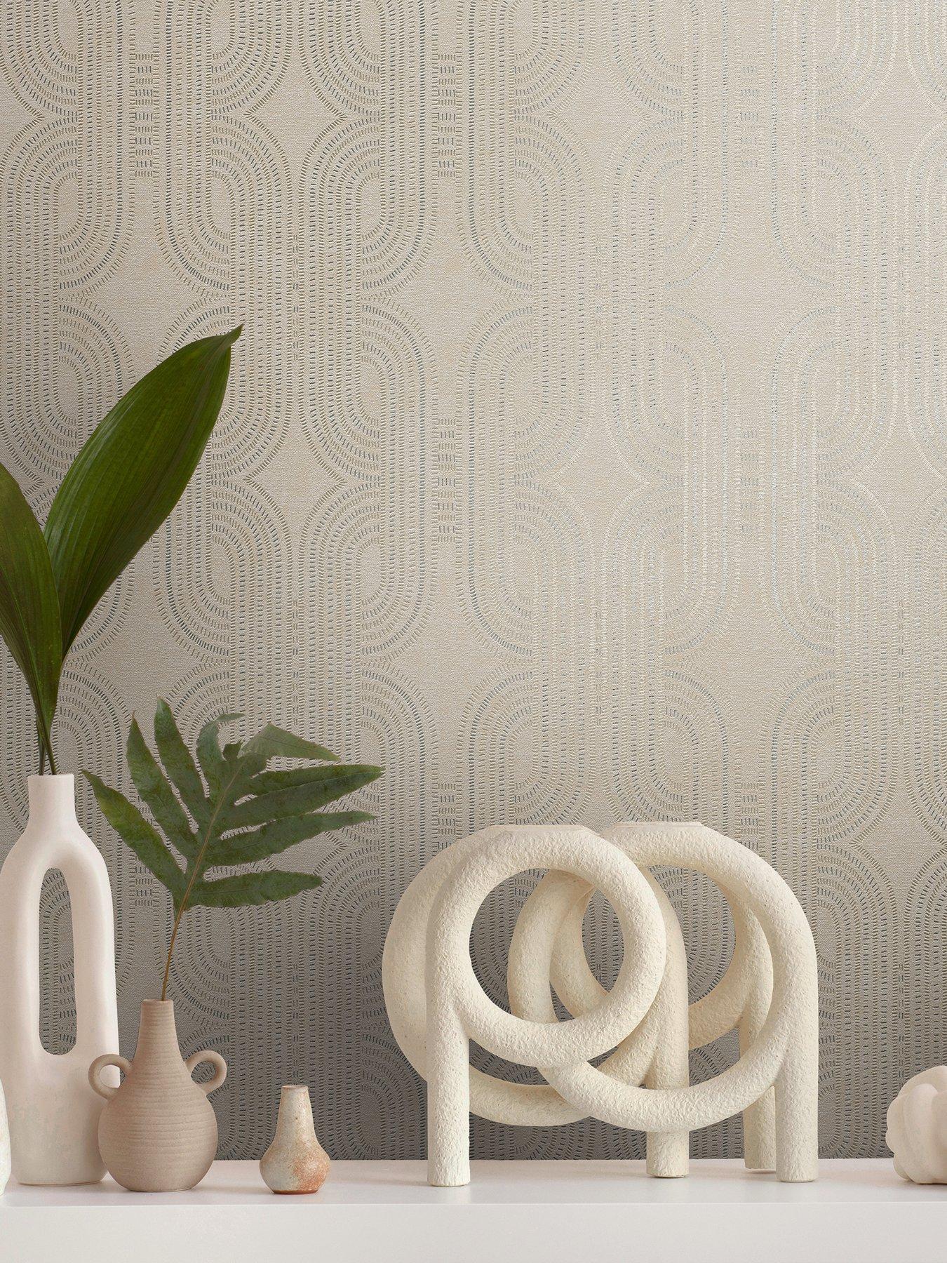 Image 4 of 7 of AS Creation Modern Links Beige Non Woven Wallpaper